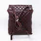 Mountain Backpack Large Quilted Burgundy Glazed Leather