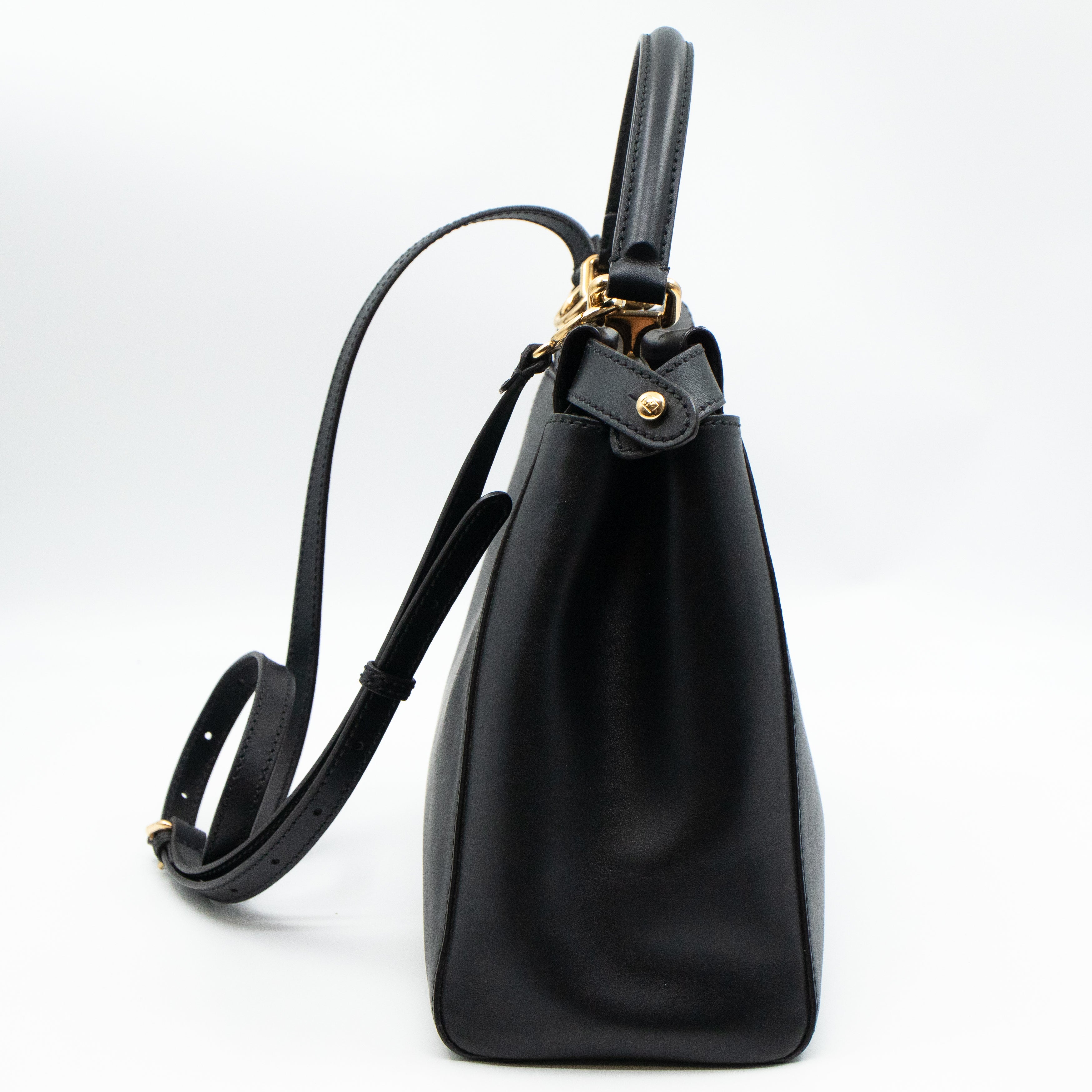 Peekaboo Iconic Medium Black Leather