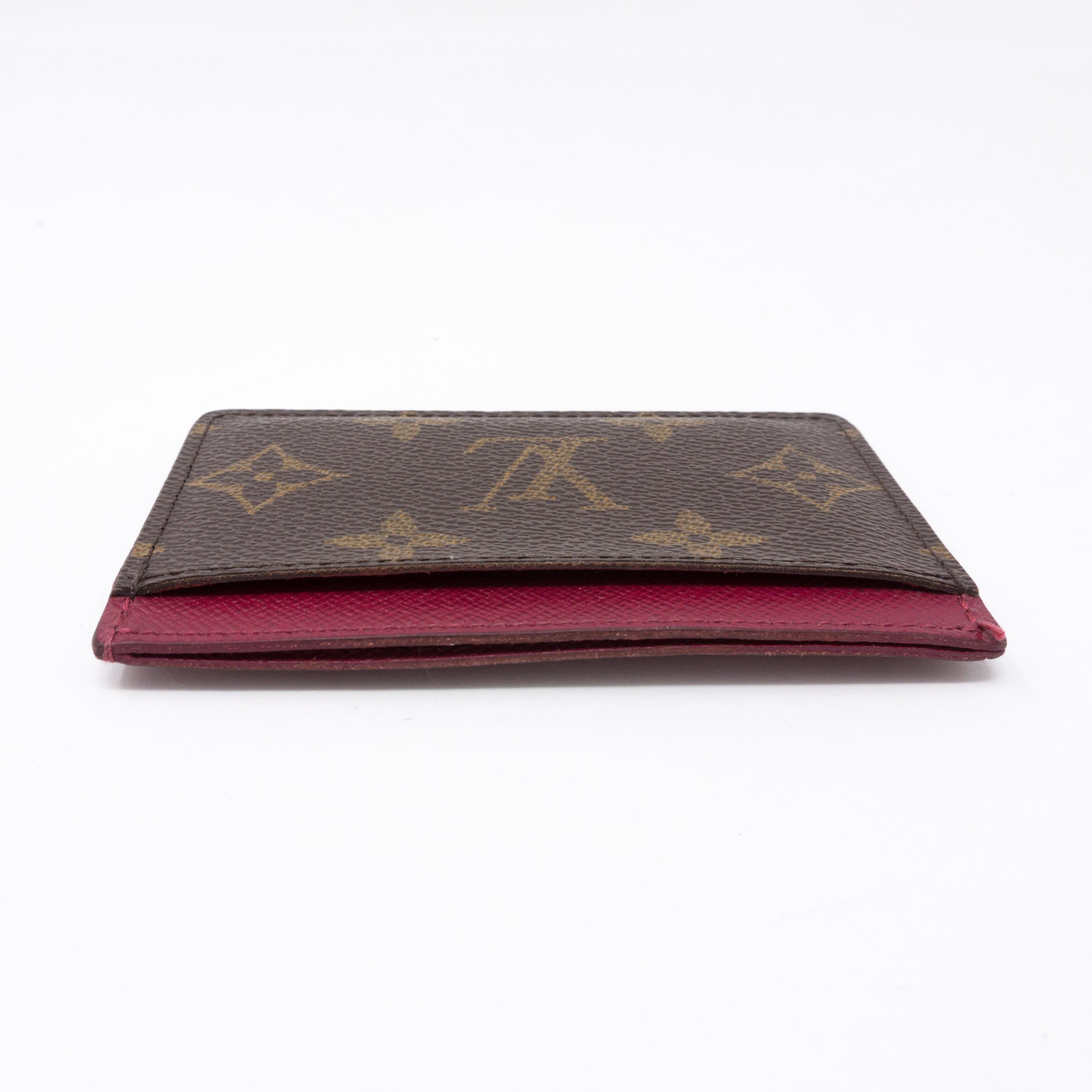Card Holder Monogram Fuchsia