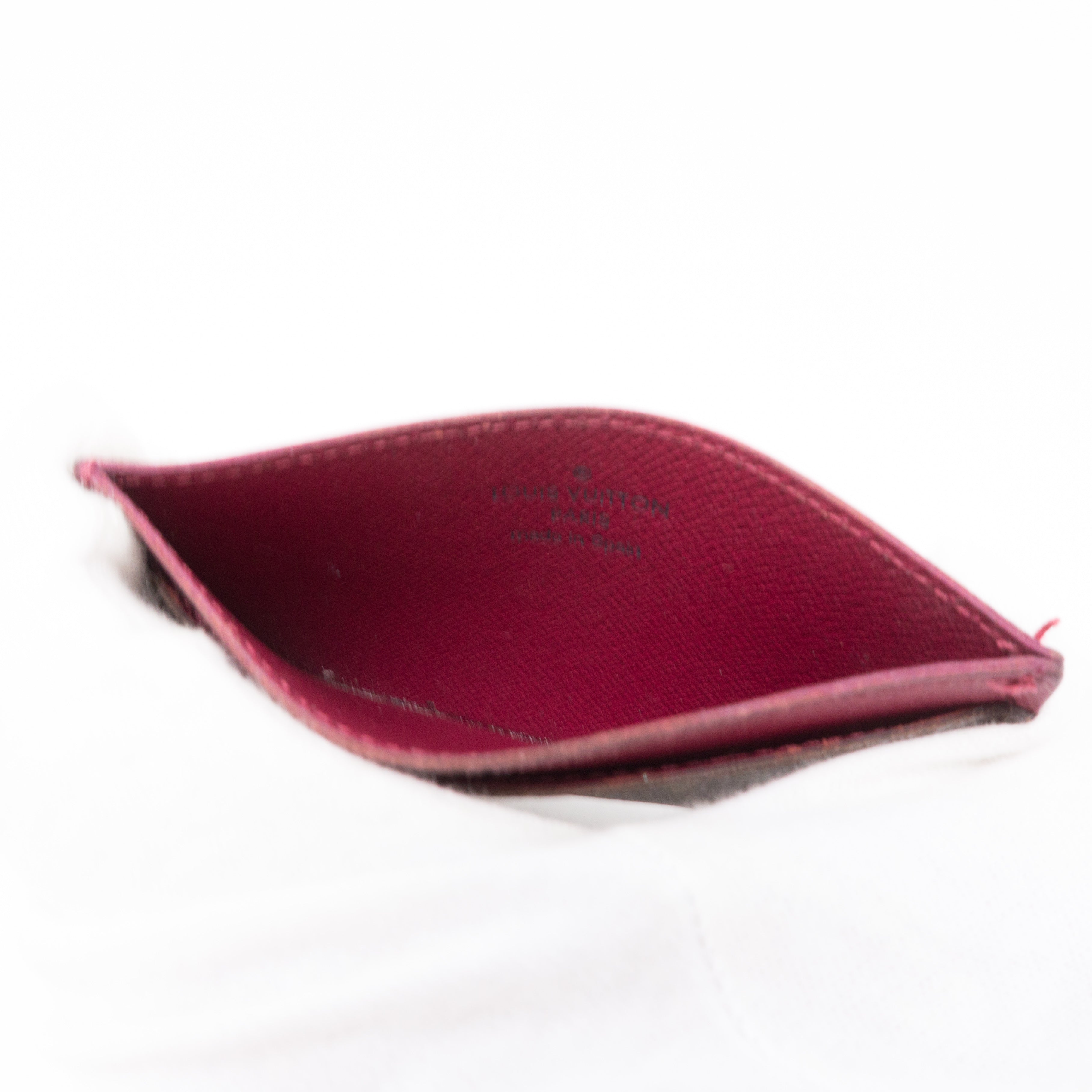 Card Holder Monogram Fuchsia