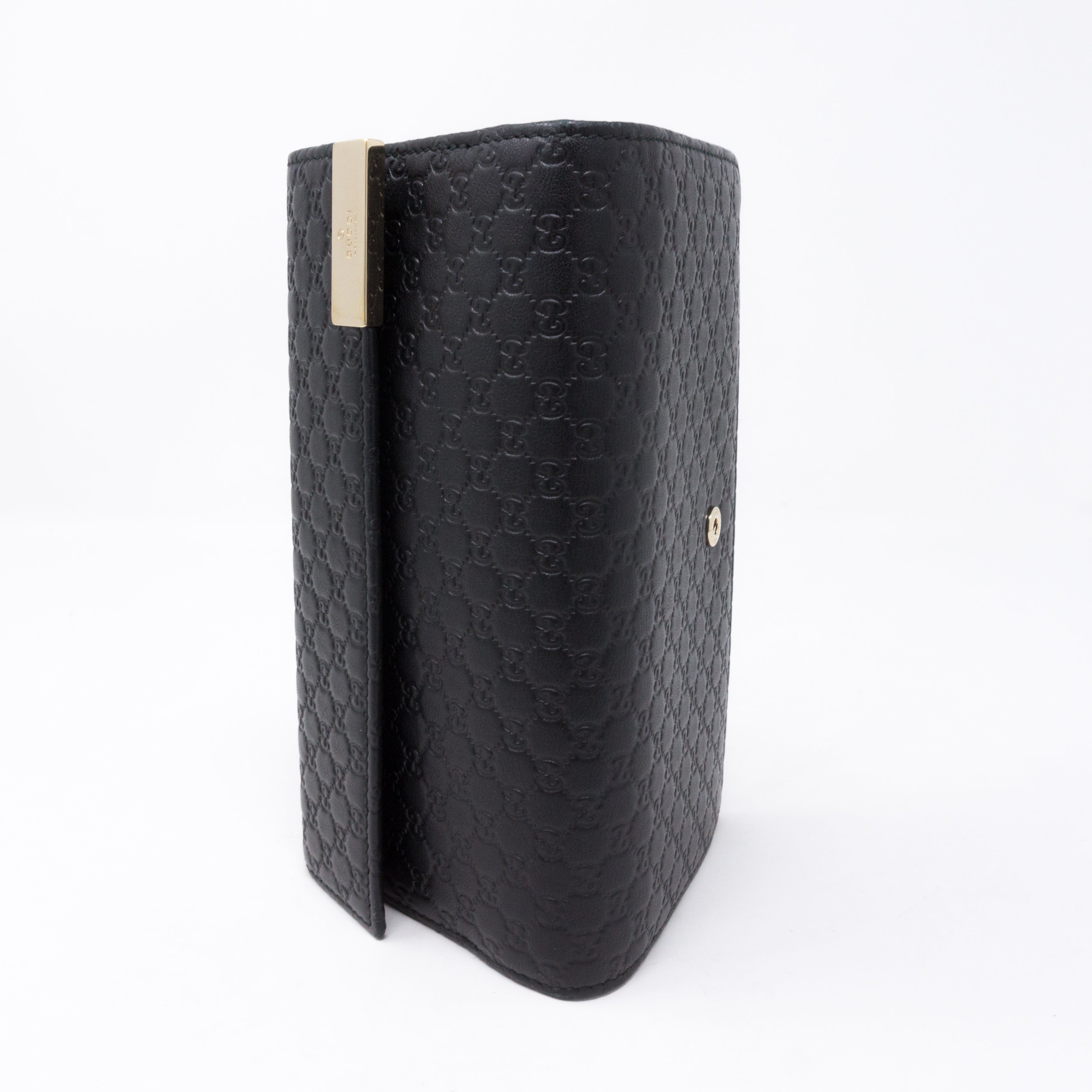 GG Continental Wallet Black Leather