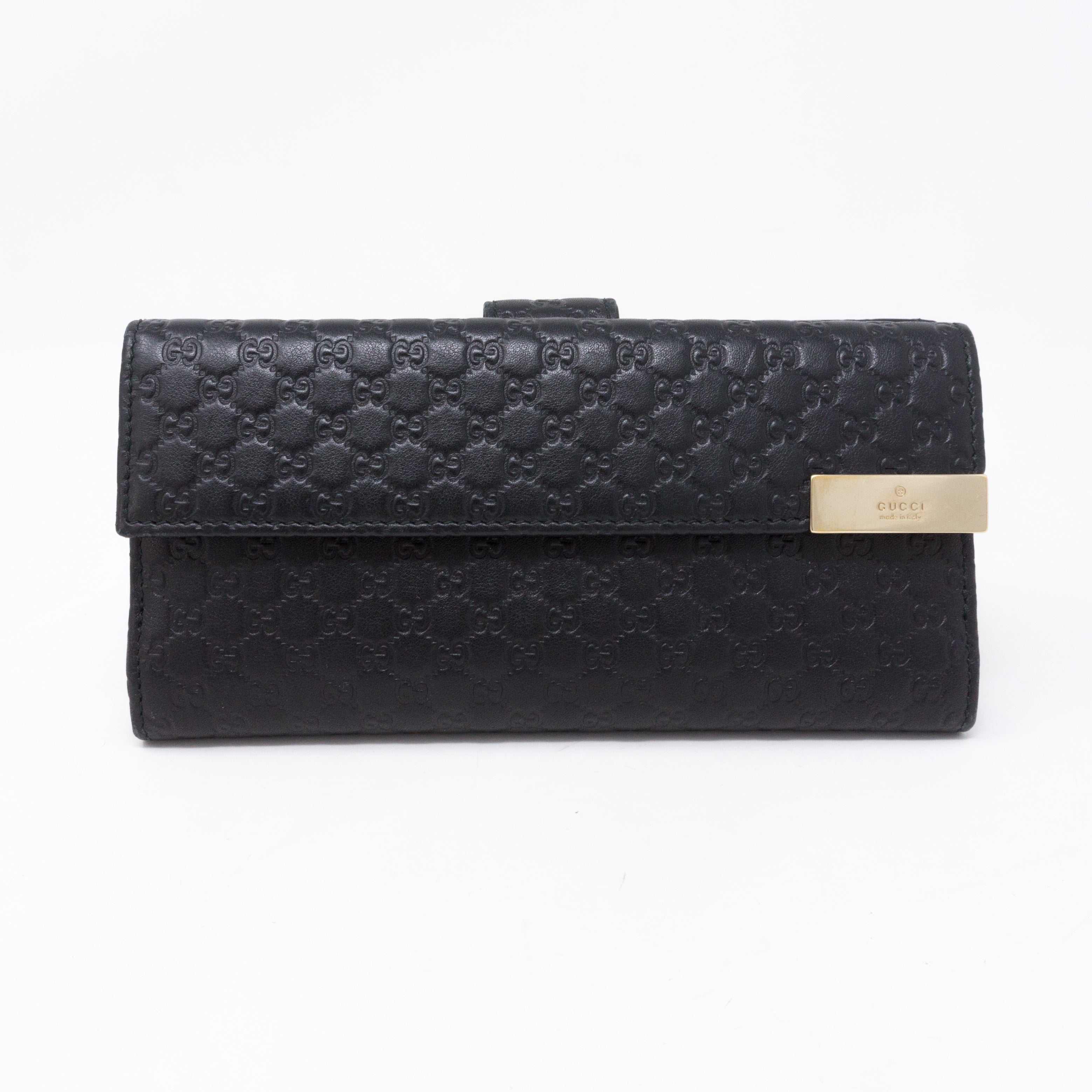 GG Continental Wallet Black Leather