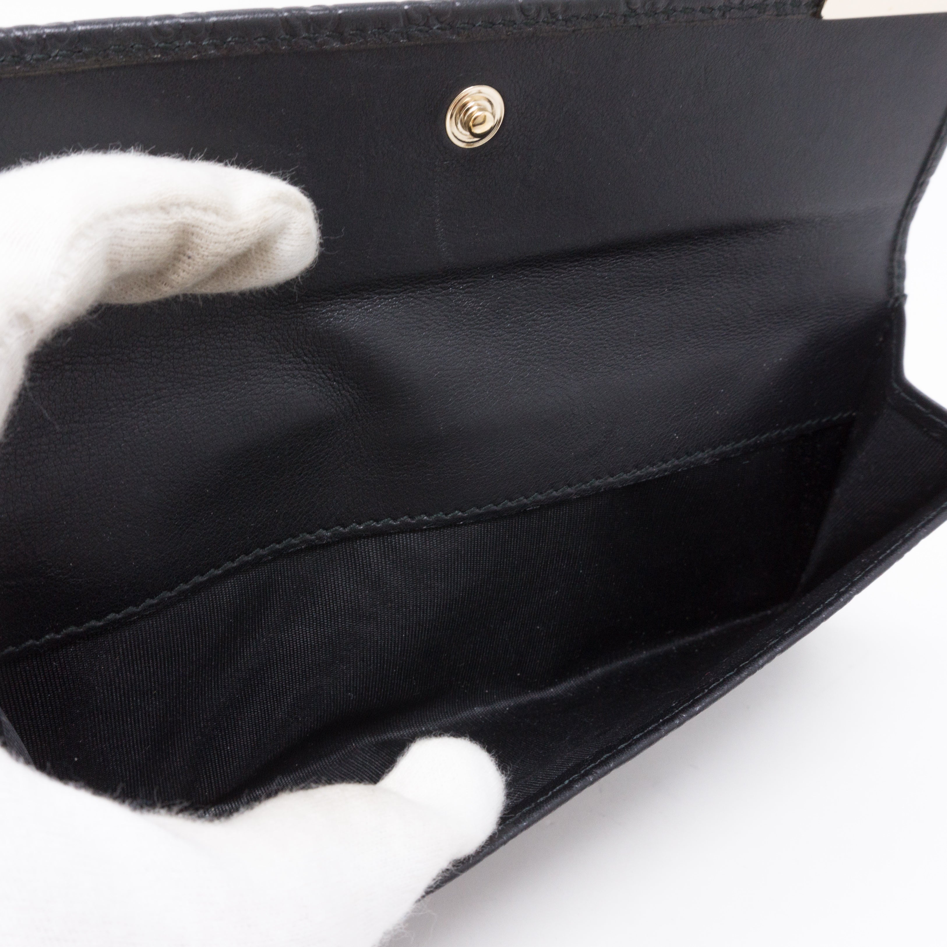GG Continental Wallet Black Leather