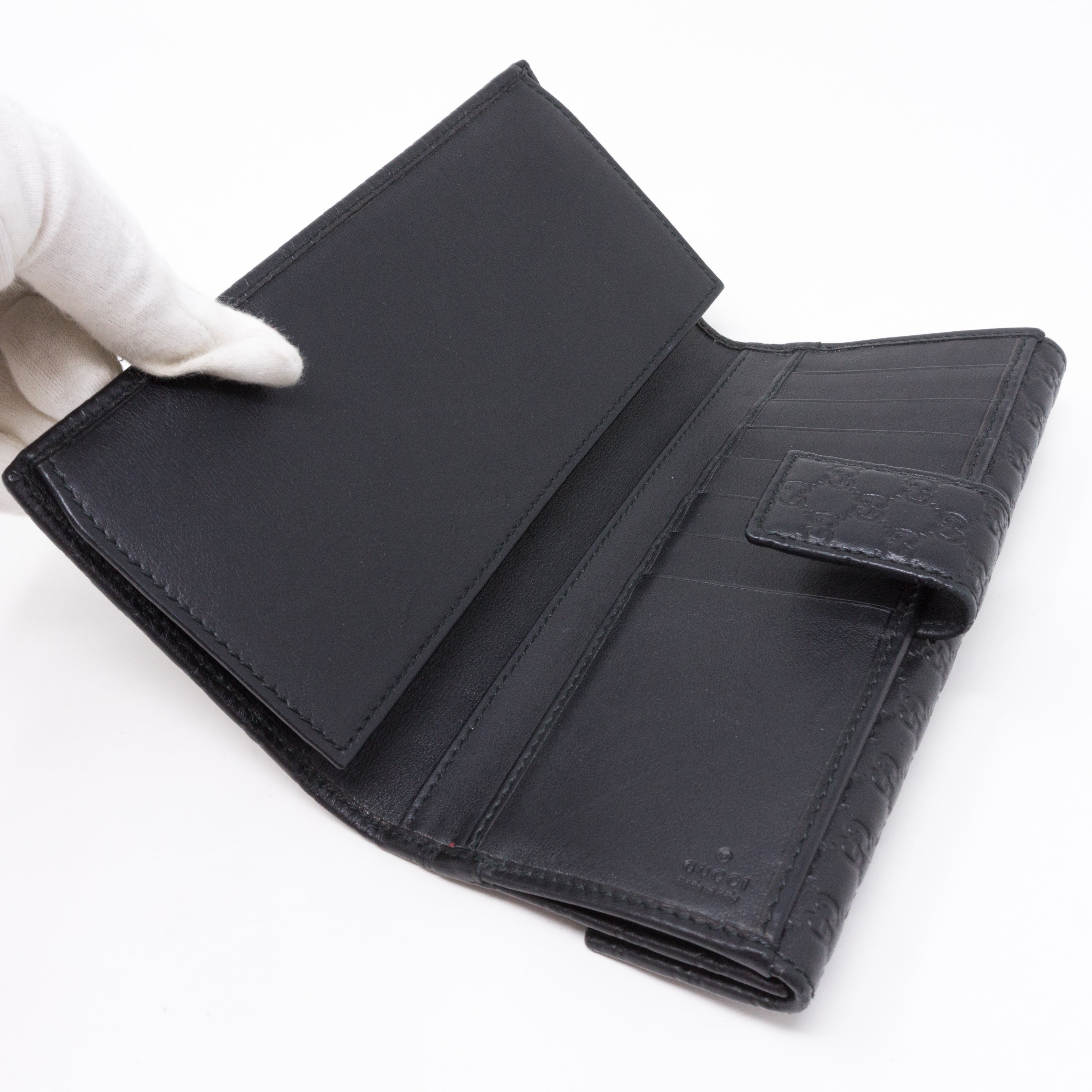 GG Continental Wallet Black Leather