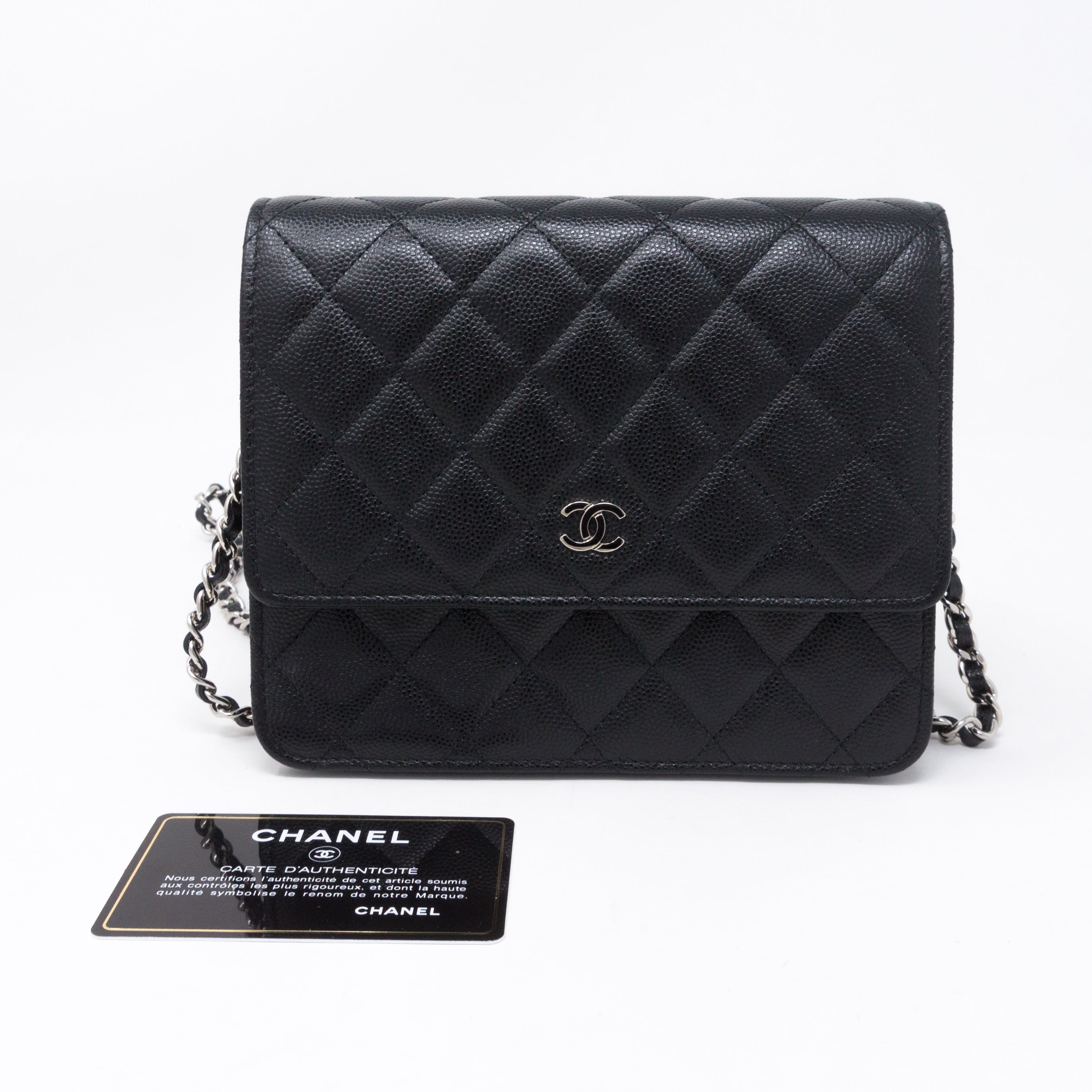 Chanel square wallet on on sale chain