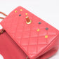 Classic Single Flap Mini Charms Pink Leather