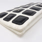 Squares Pouch Black & White Leather