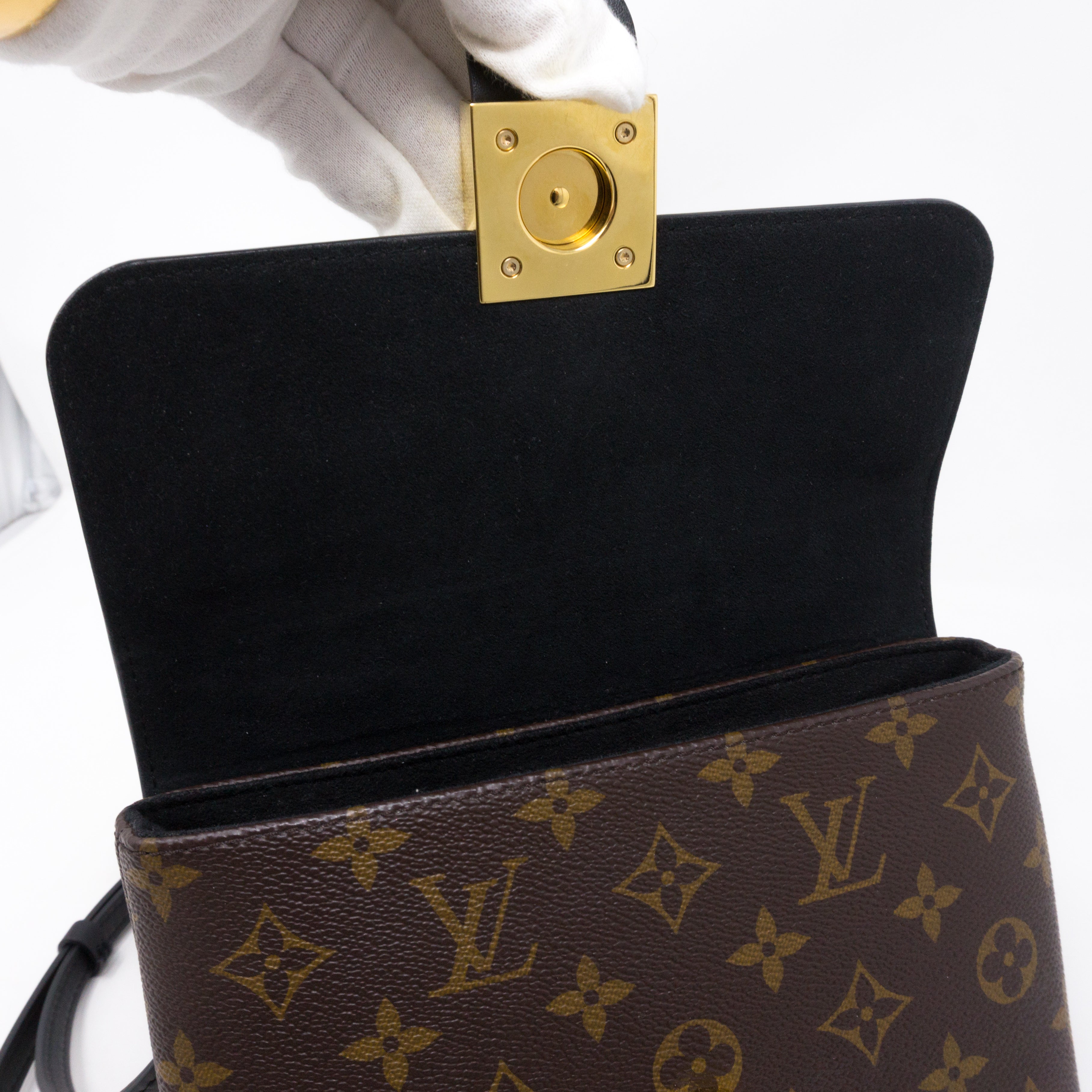 Locky BB Monogram Black Leather