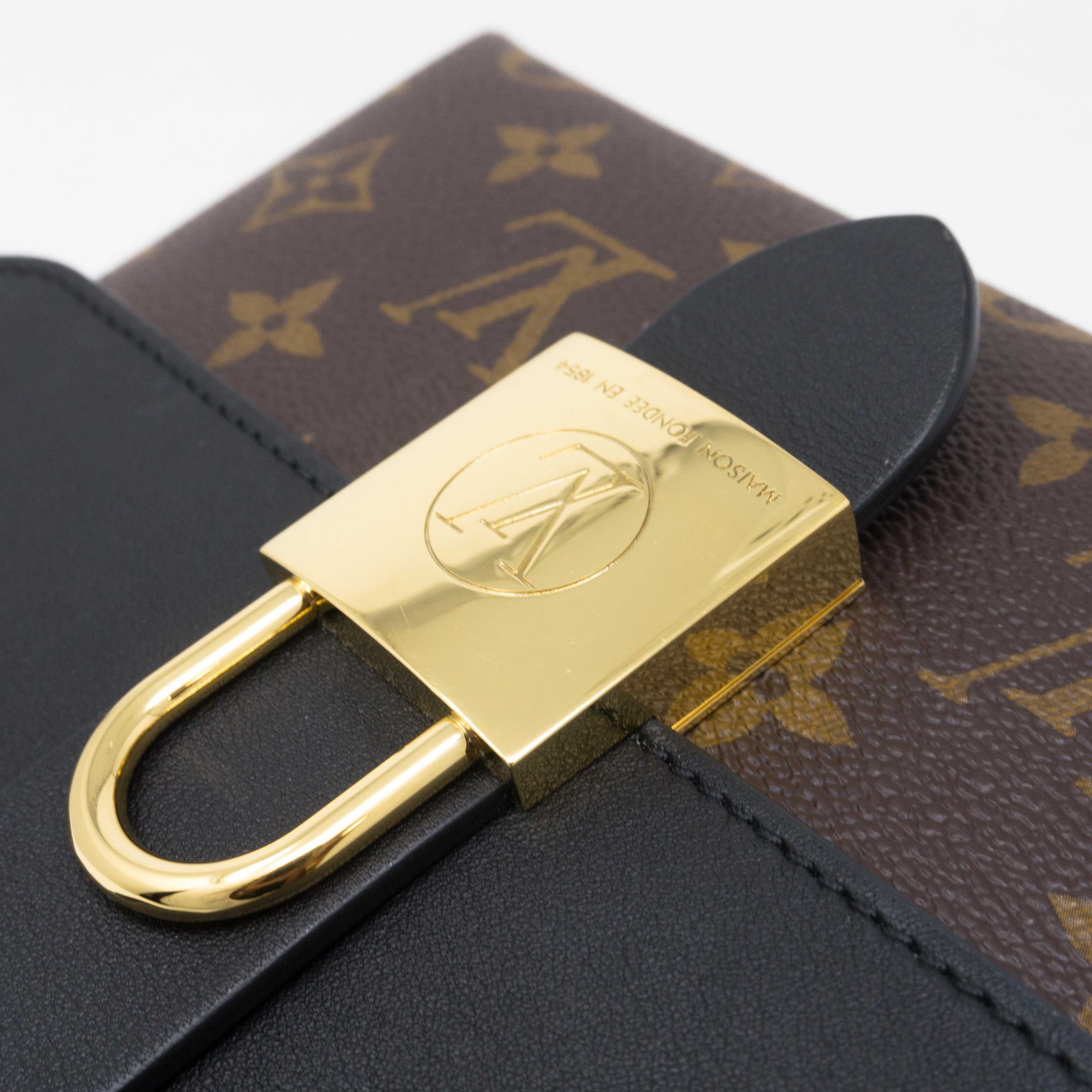 Locky BB Monogram Black Leather