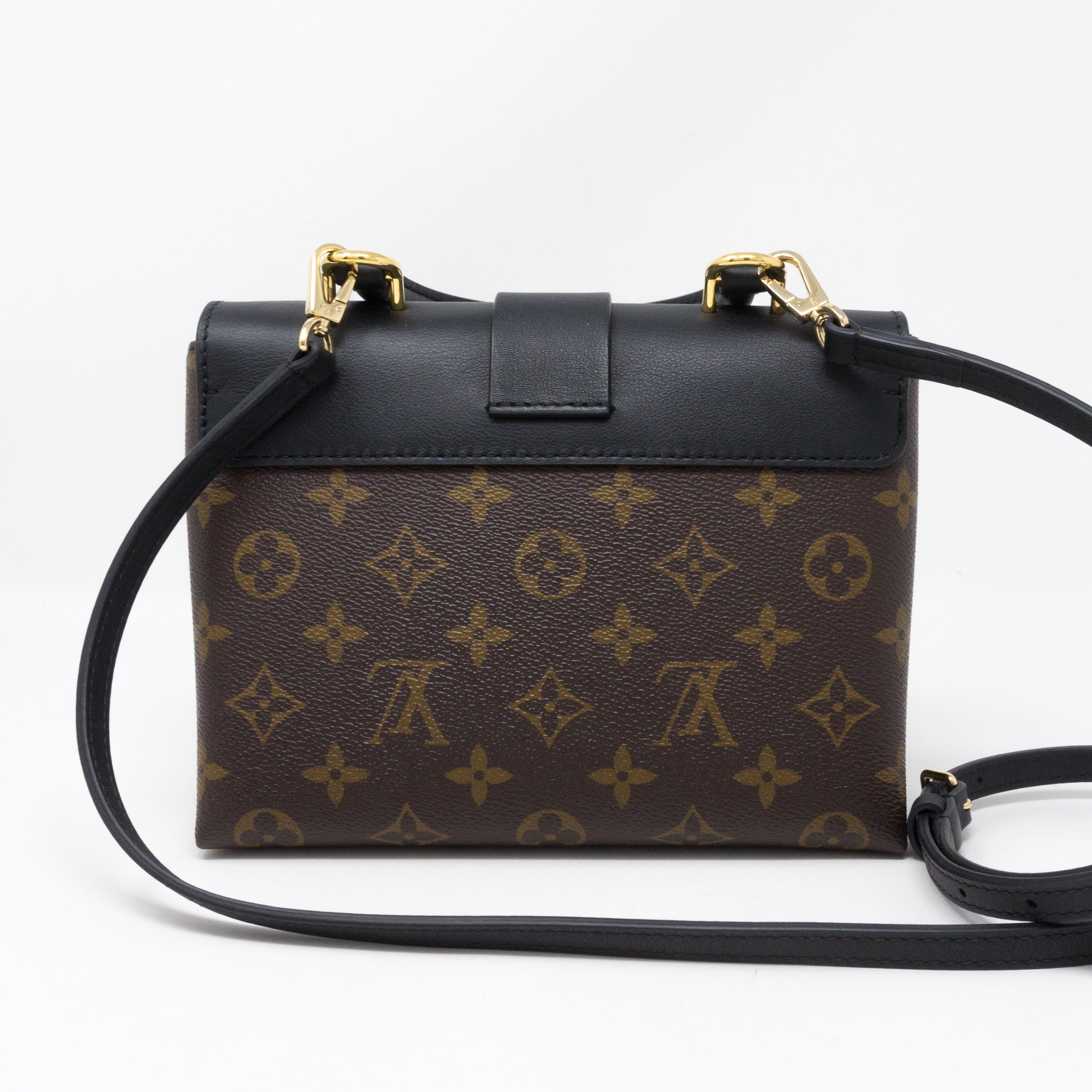 Locky BB Monogram Black Leather