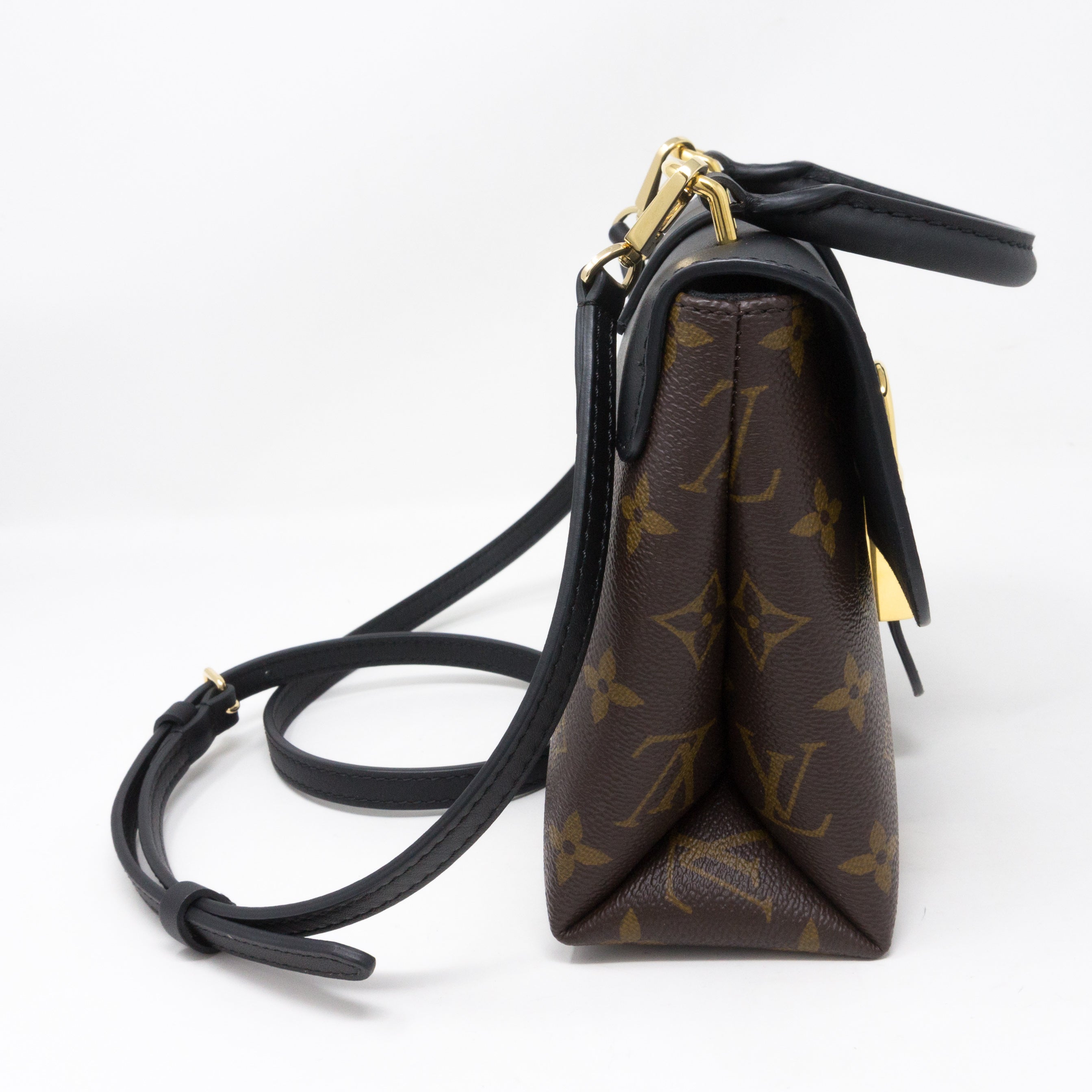 Locky BB Monogram Black Leather