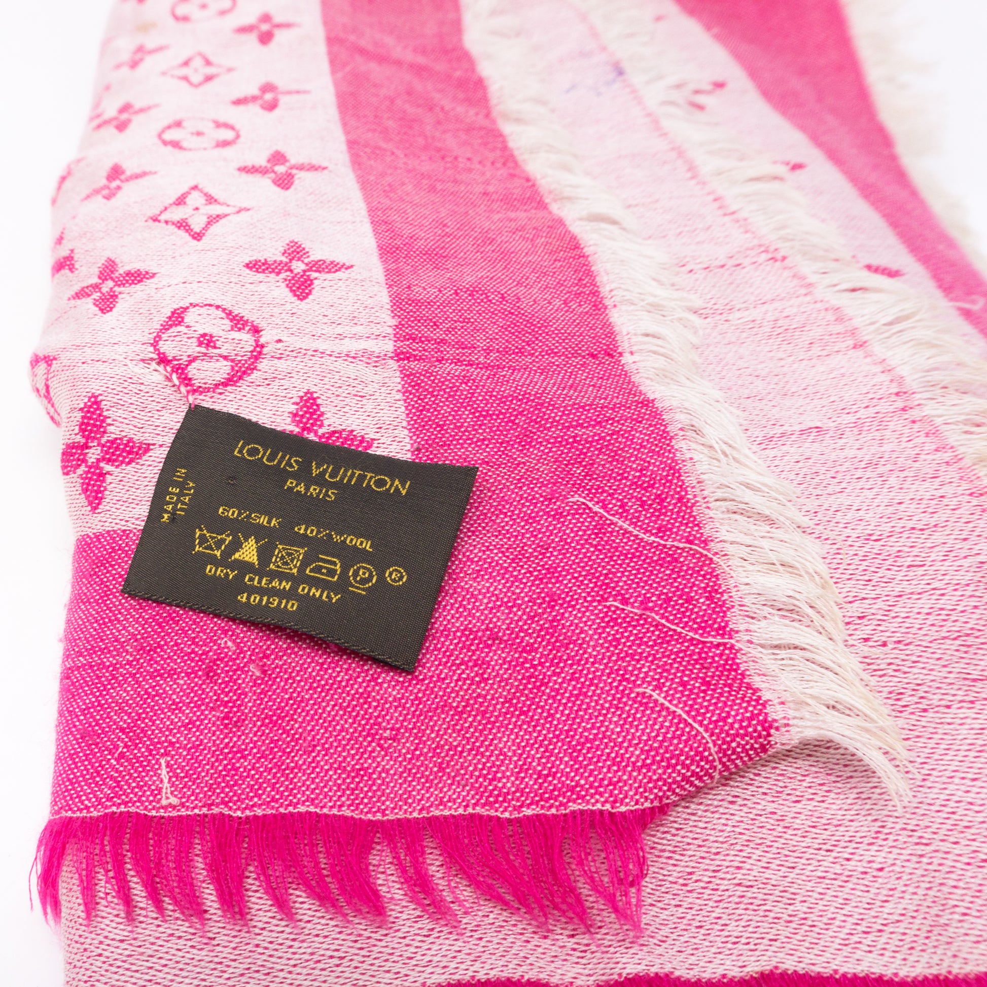 LOUIS VUITTON Monogram Denim Shawl Pivoine 64139