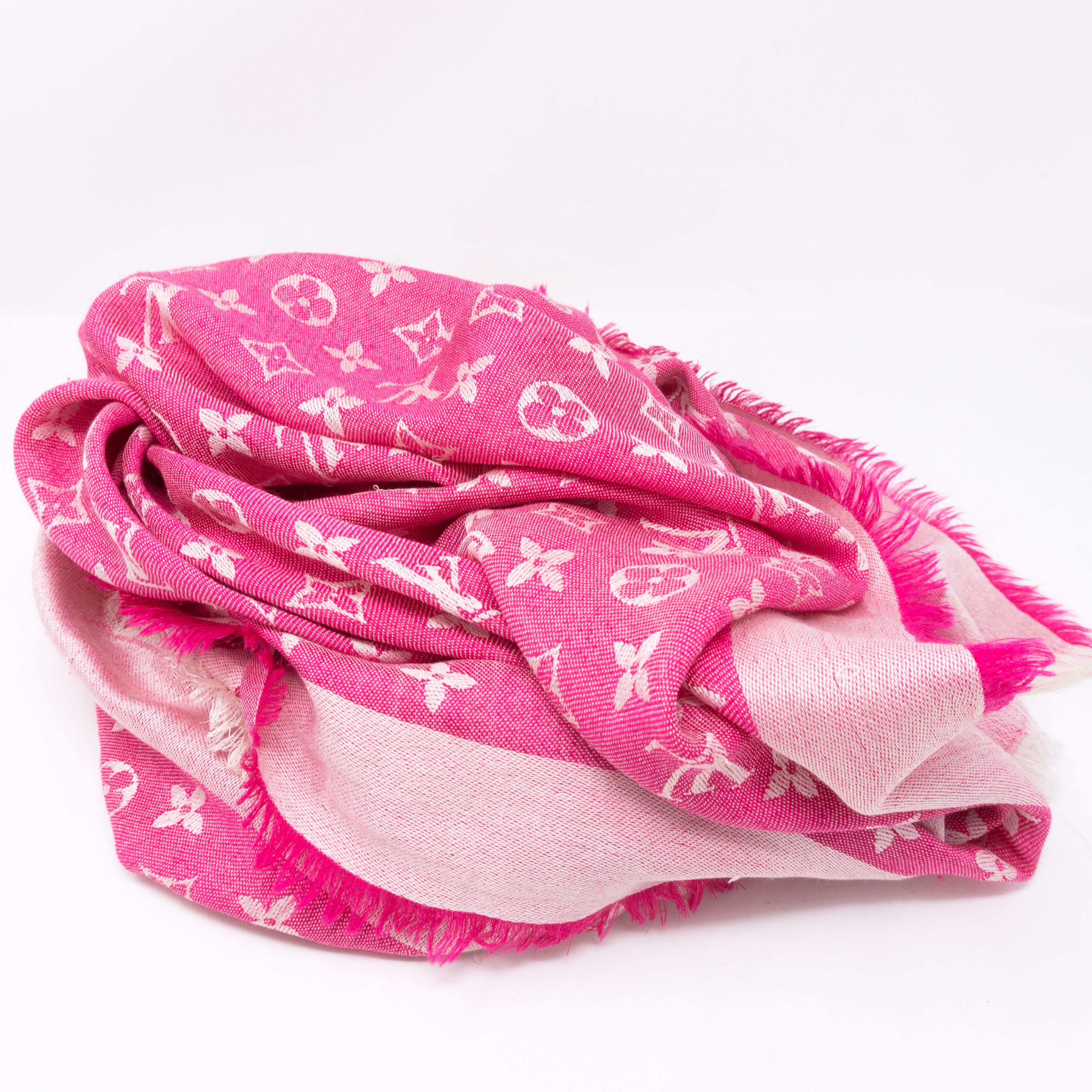 Monogram Denim Shawl Pivoine
