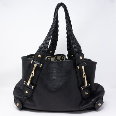 Pelham Shoulder Bag Guccissima Black Leather