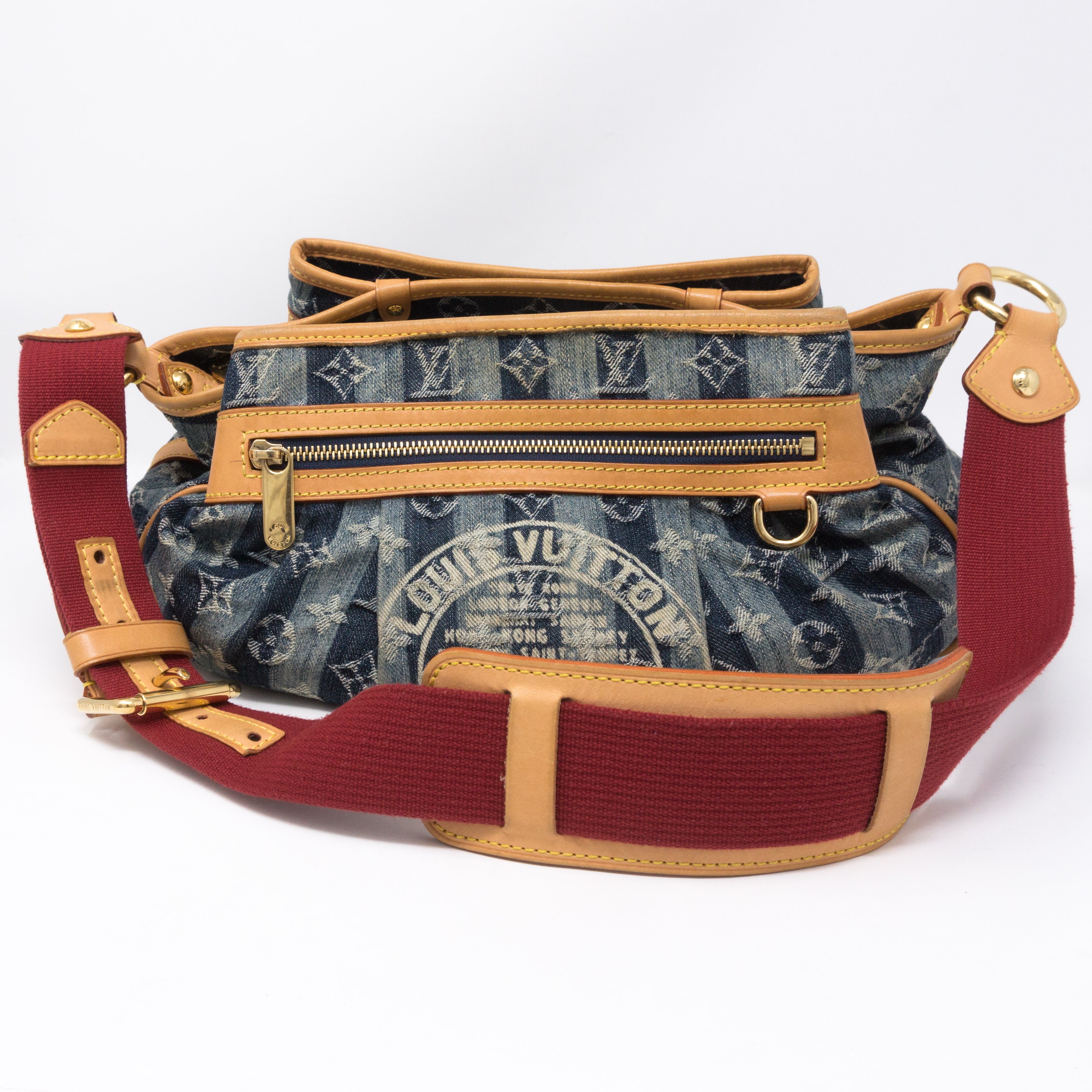 Porte Epaule Cruise Raye Cabas MM Denim