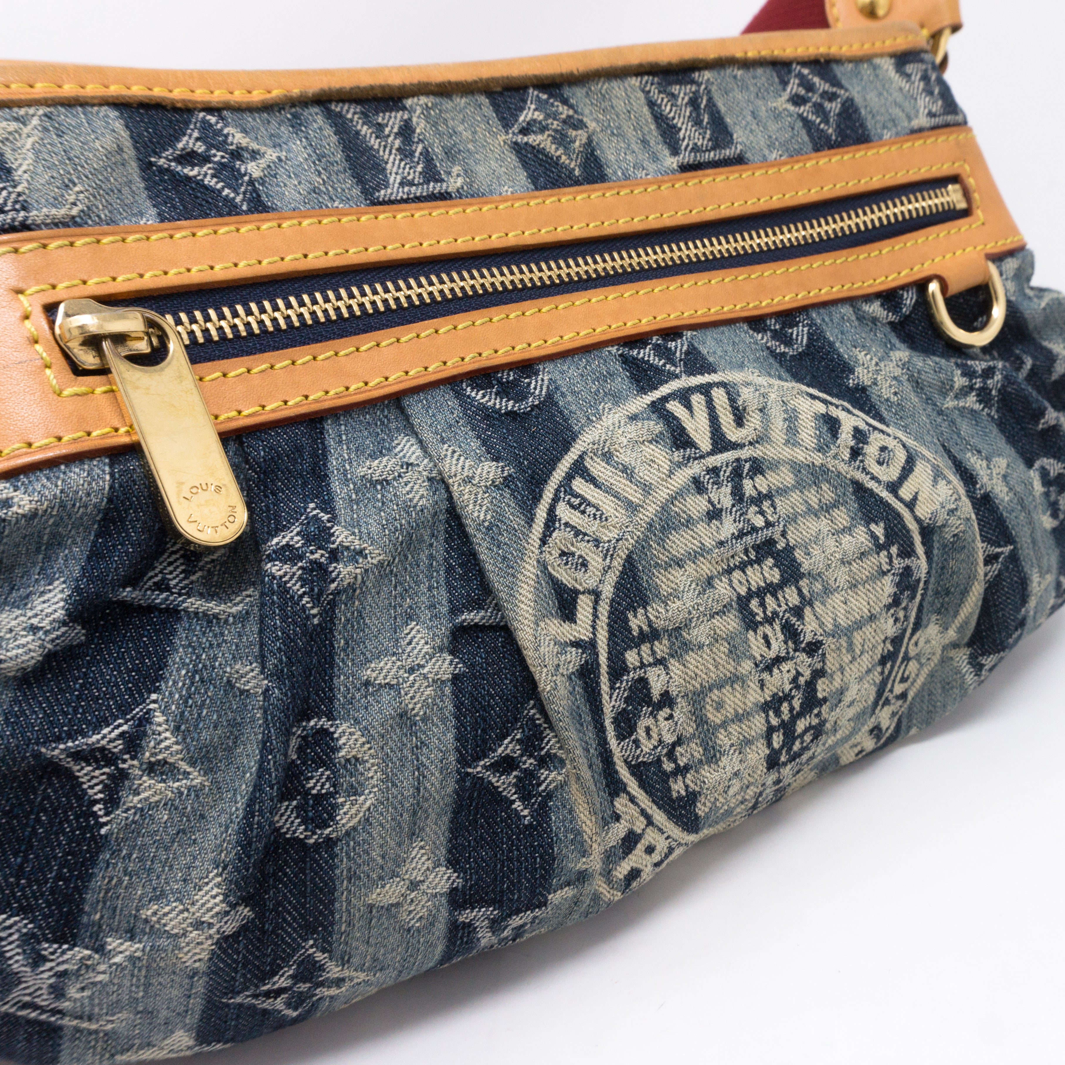 Porte Epaule Cruise Raye Cabas MM Denim