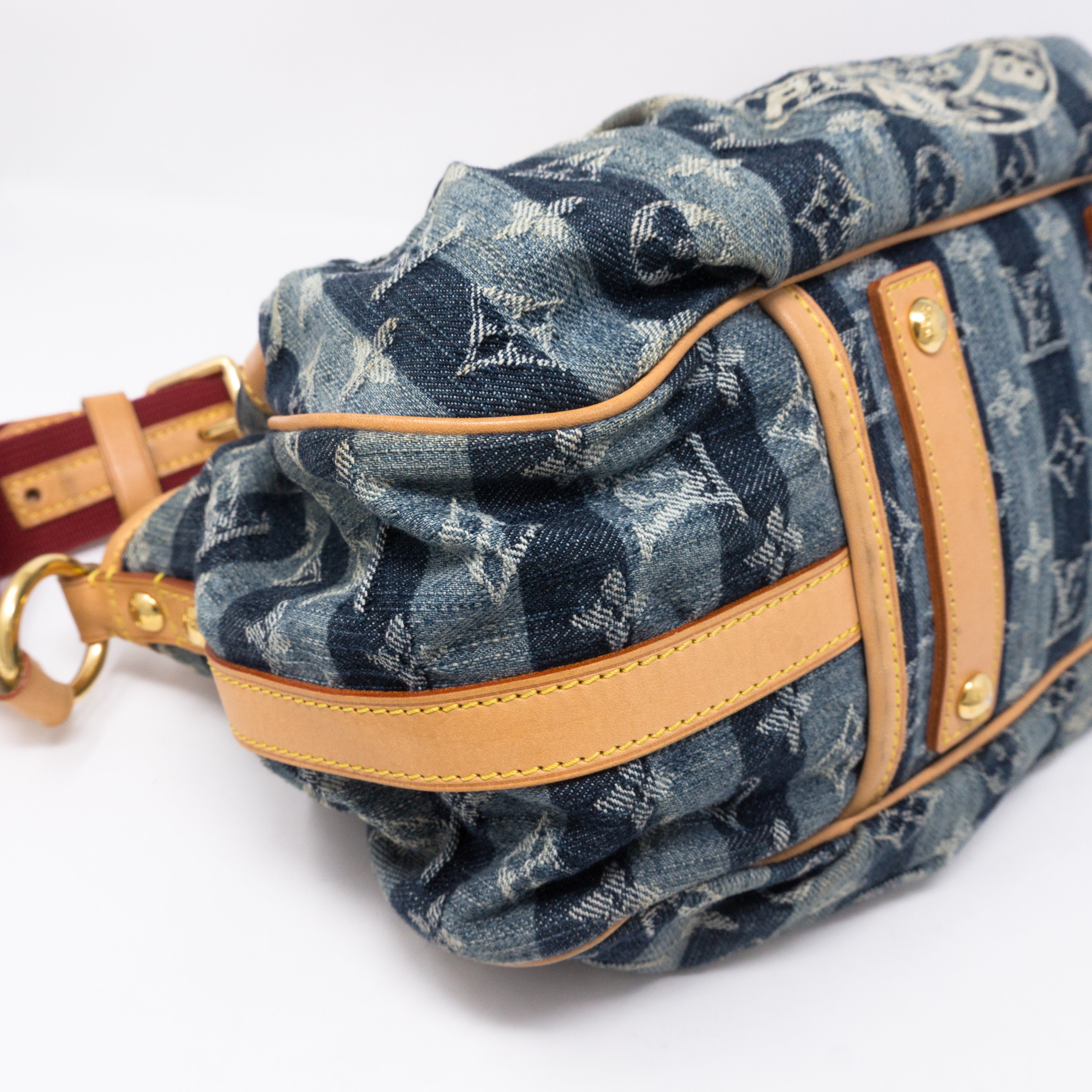 Porte Epaule Cruise Raye Cabas MM Denim