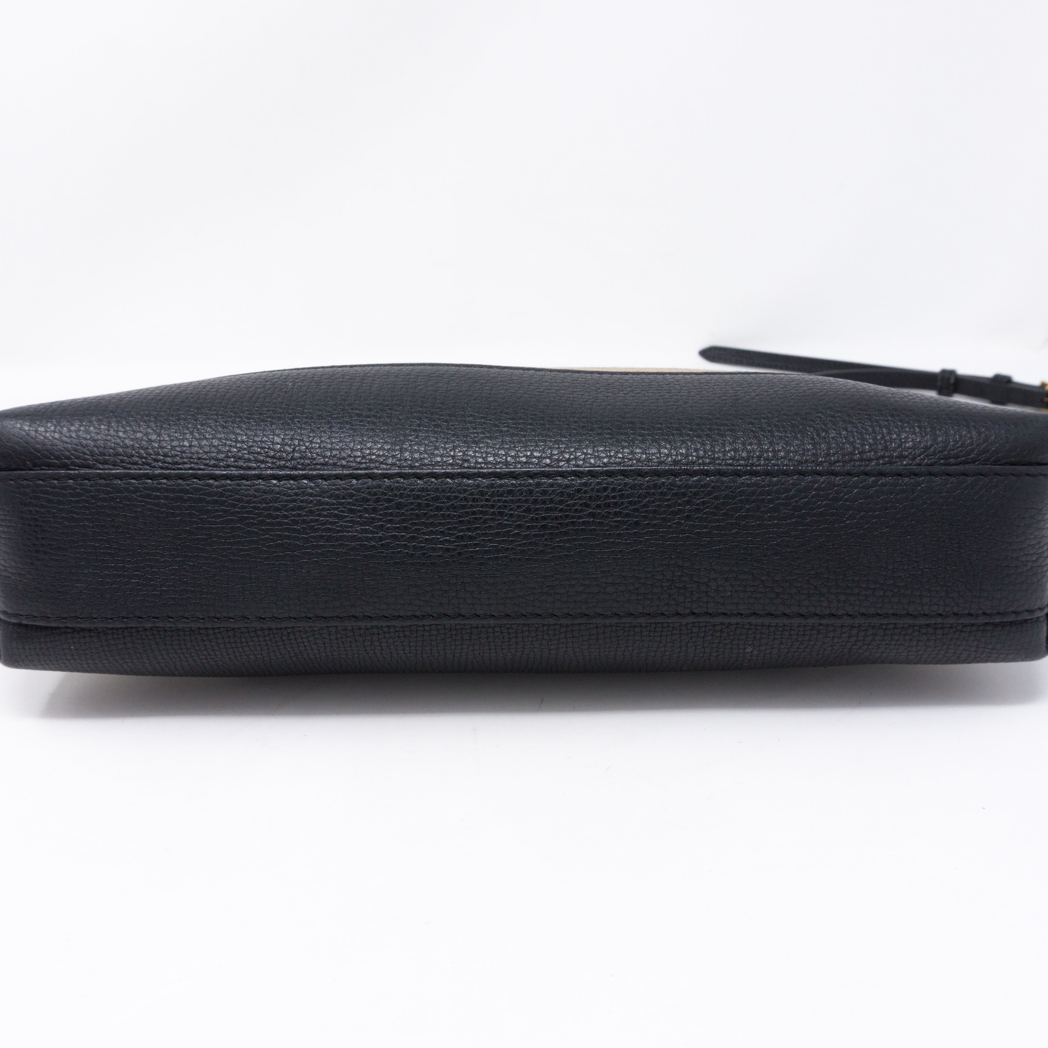House Check Black Leather Crossbody Bag