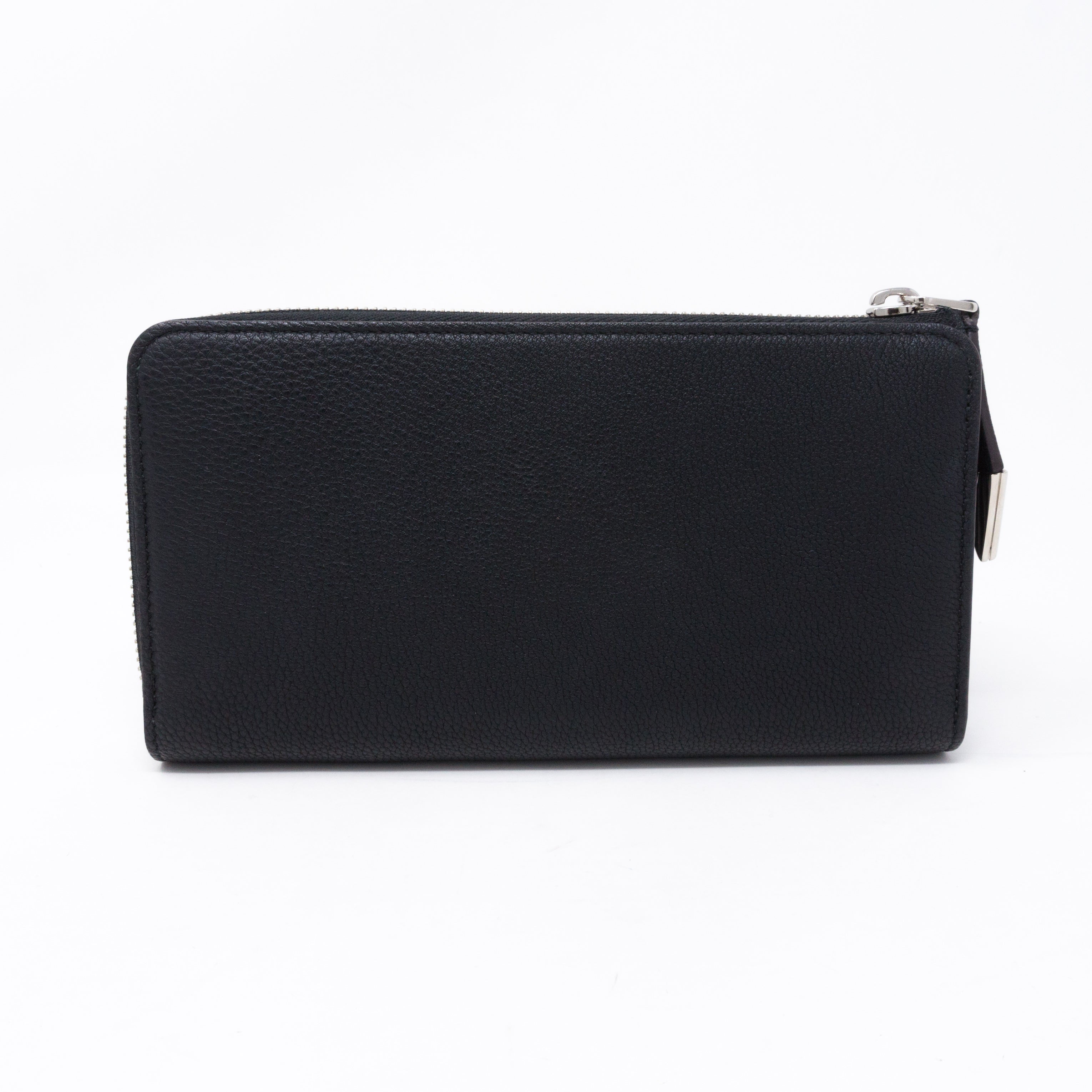 Comete Wallet Noir Veau Cachemire