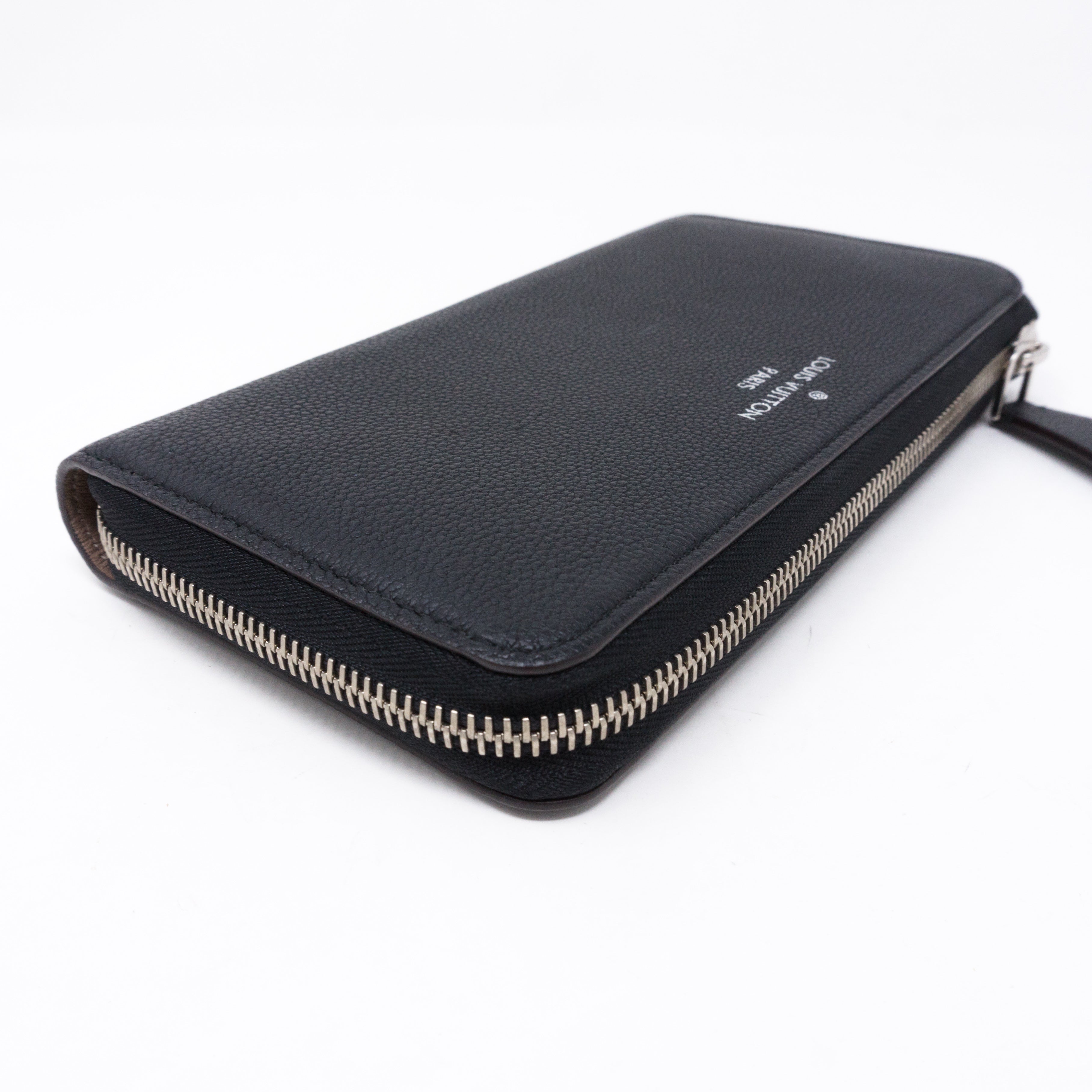Comete Wallet Noir Veau Cachemire
