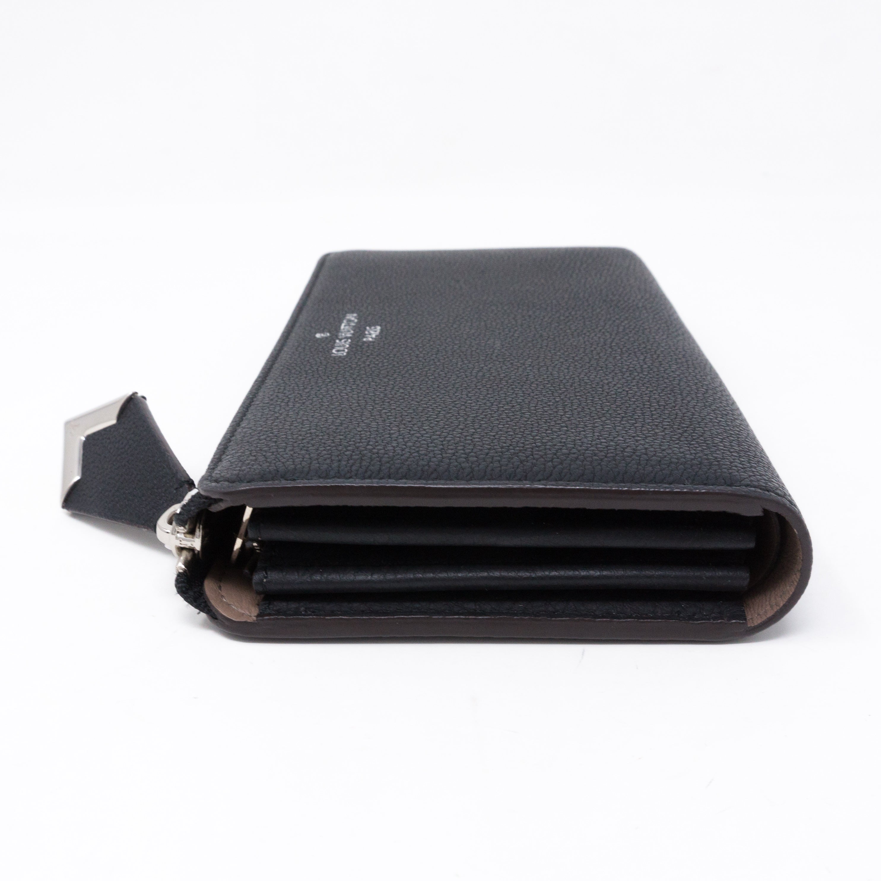 Comete Wallet Noir Veau Cachemire