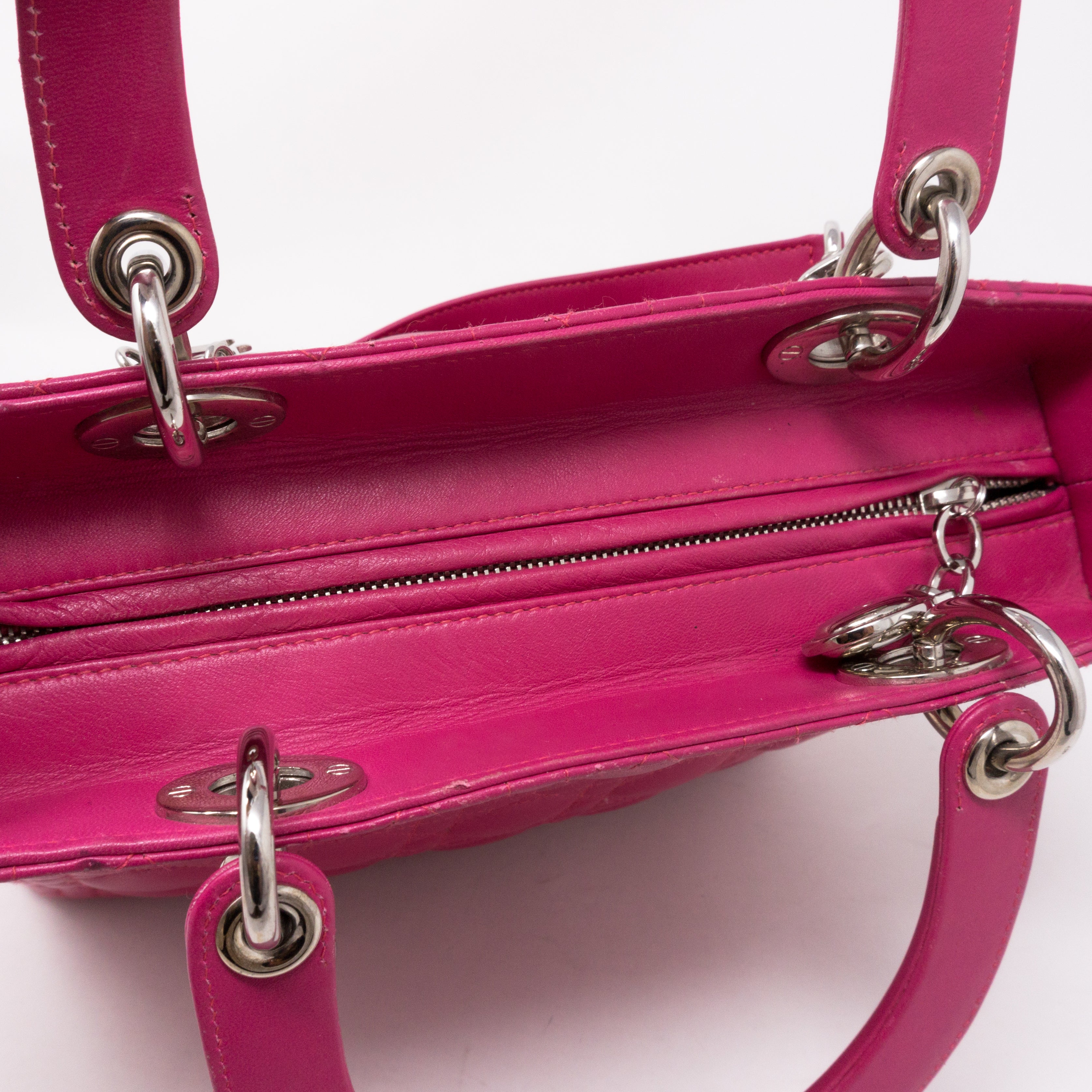Lady Dior Medium Pink Leather