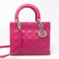 Lady Dior Medium Pink Leather