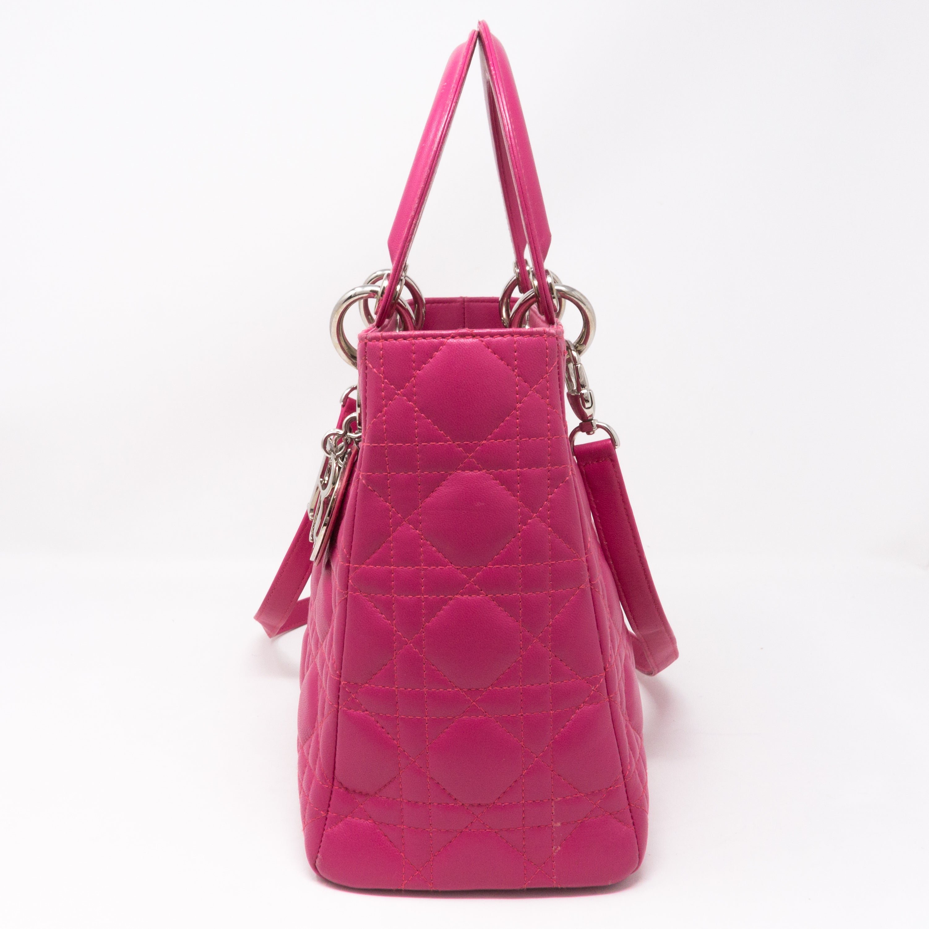 Lady Dior Medium Pink Leather