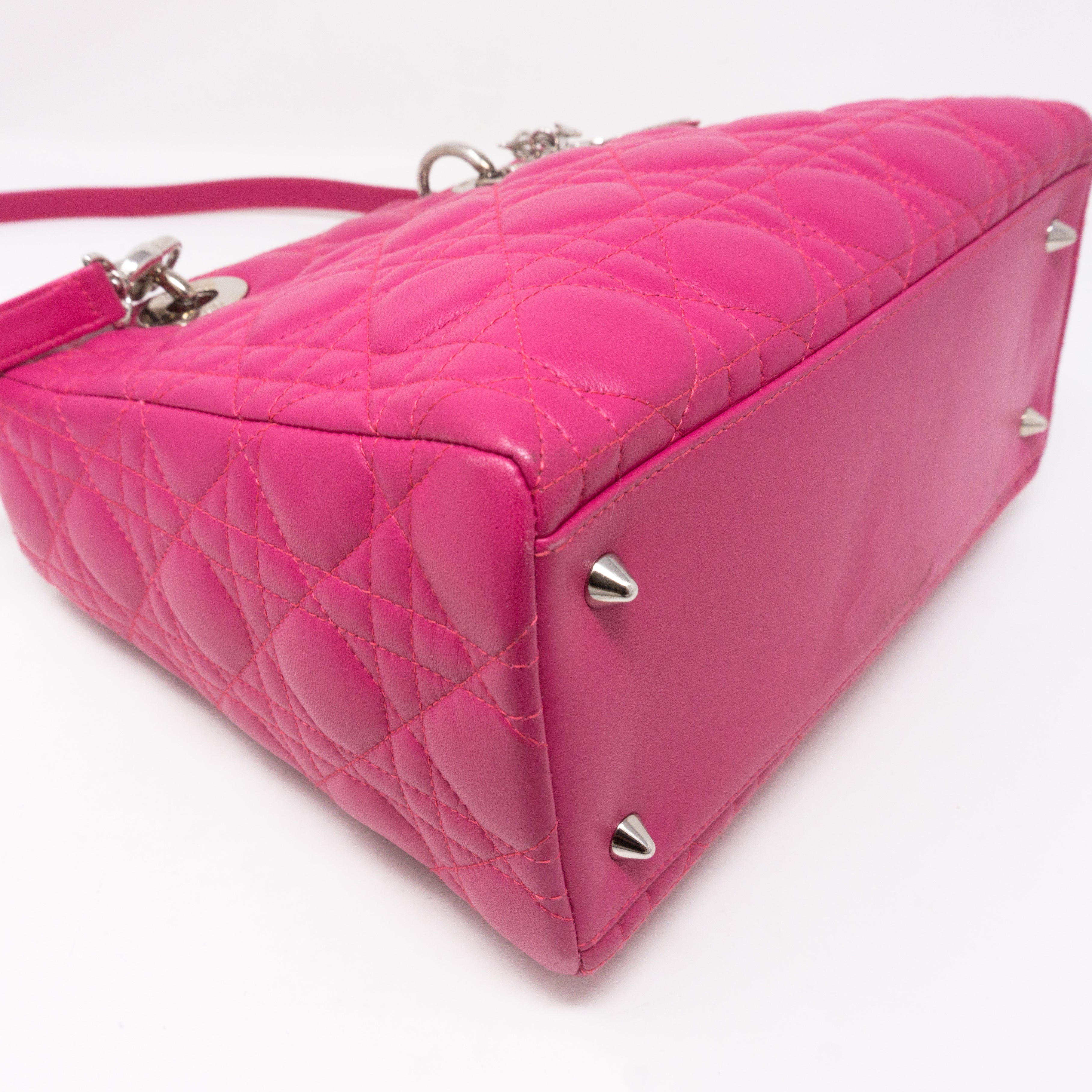 Lady Dior Medium Pink Leather