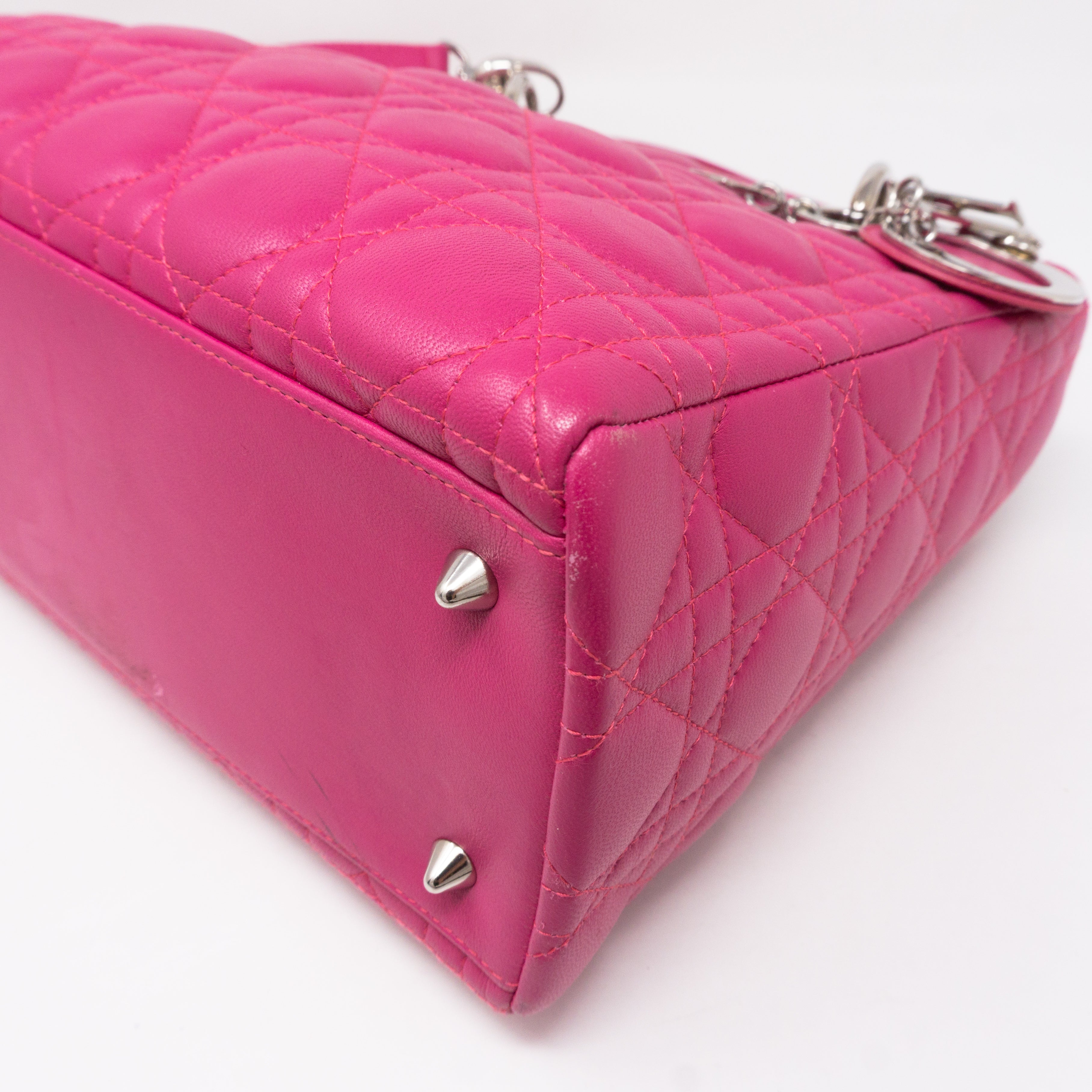 Lady Dior Medium Pink Leather