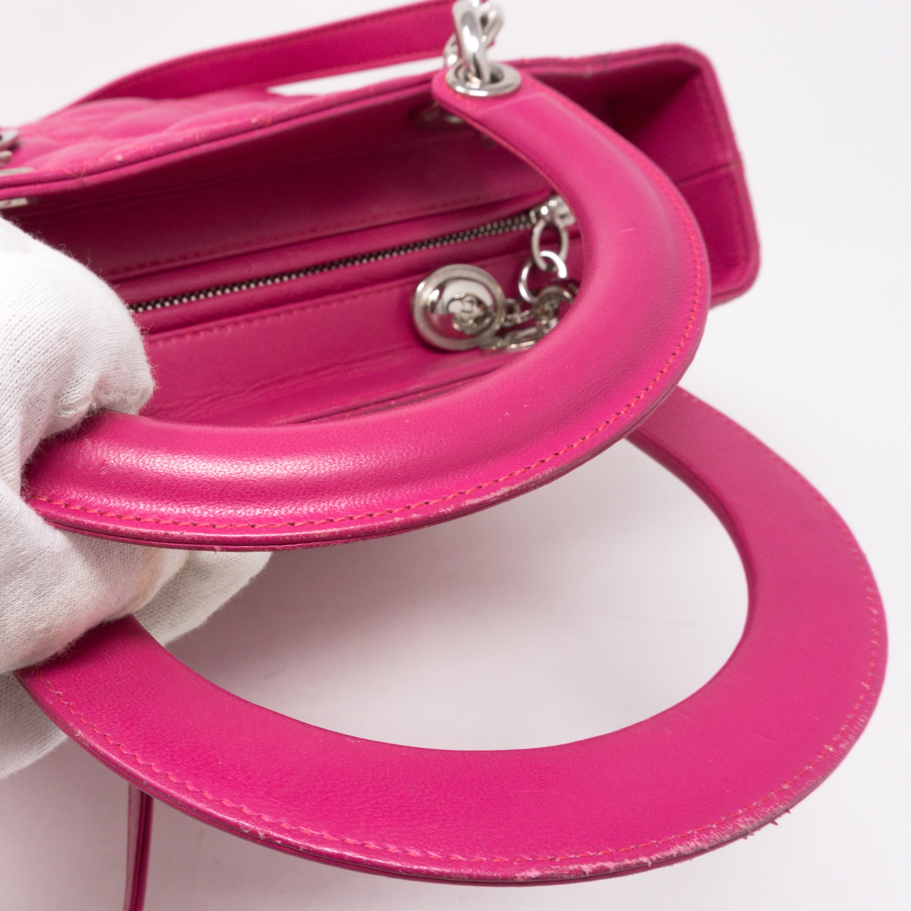 Lady Dior Medium Pink Leather