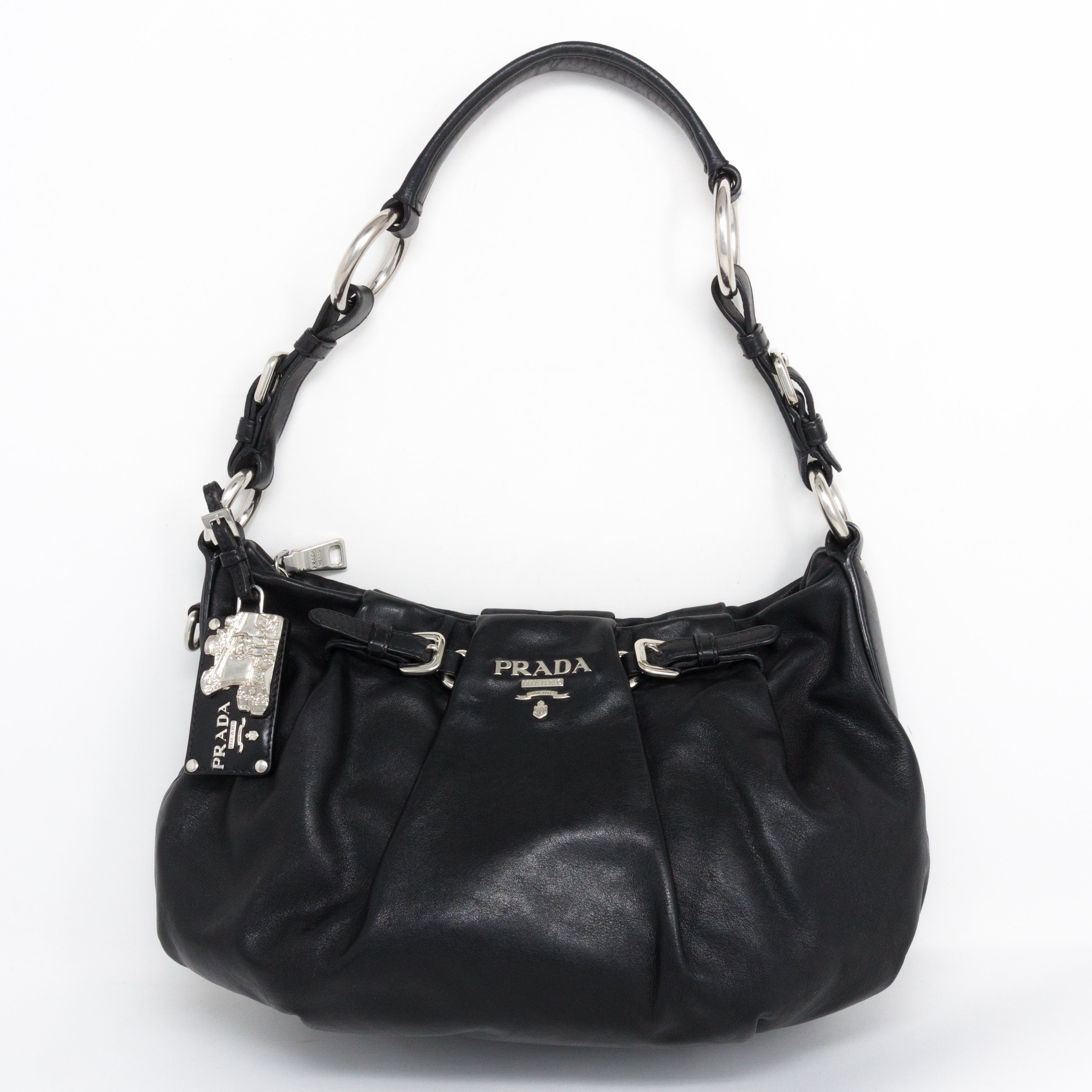 Shoulder Bag Black Leather
