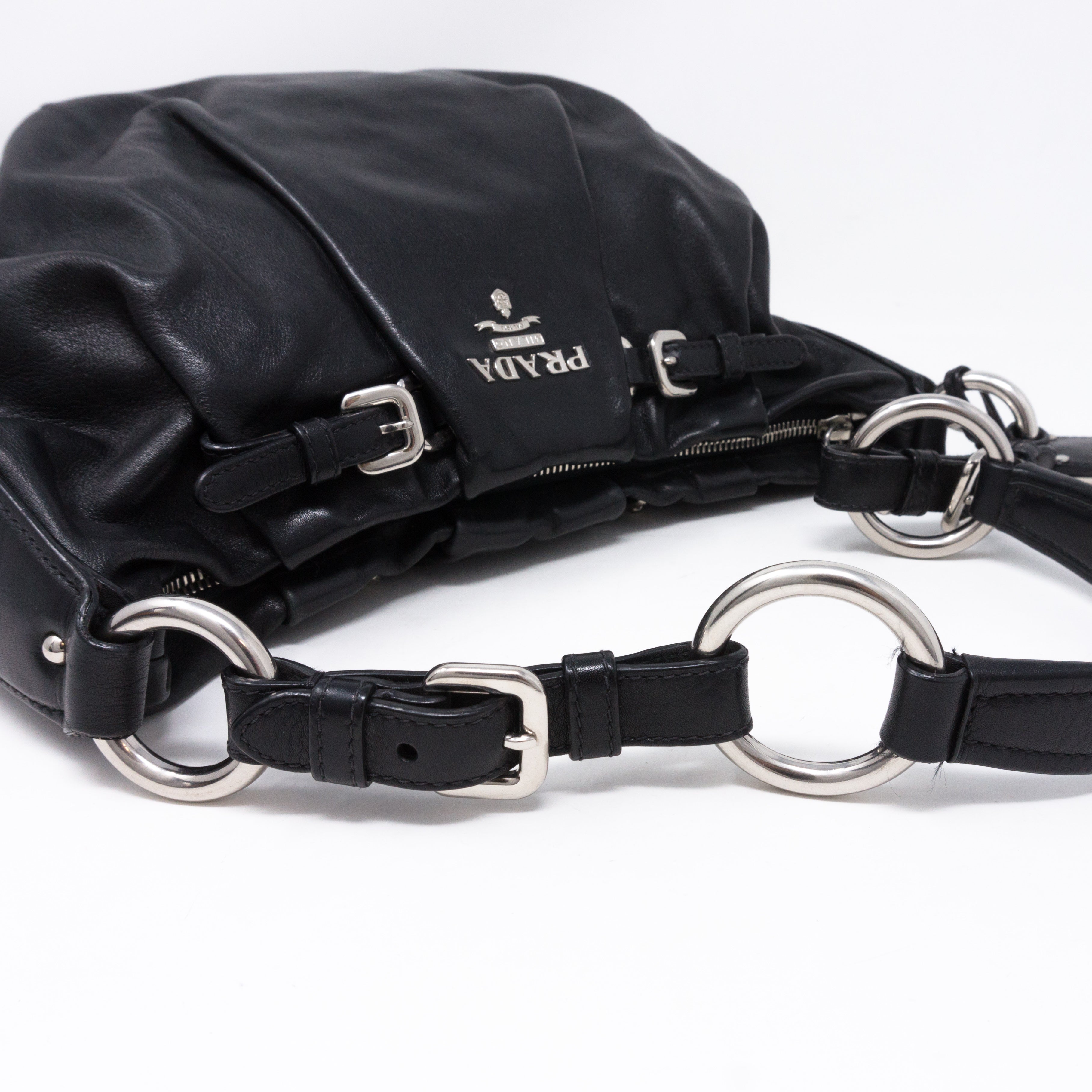 Shoulder Bag Black Leather