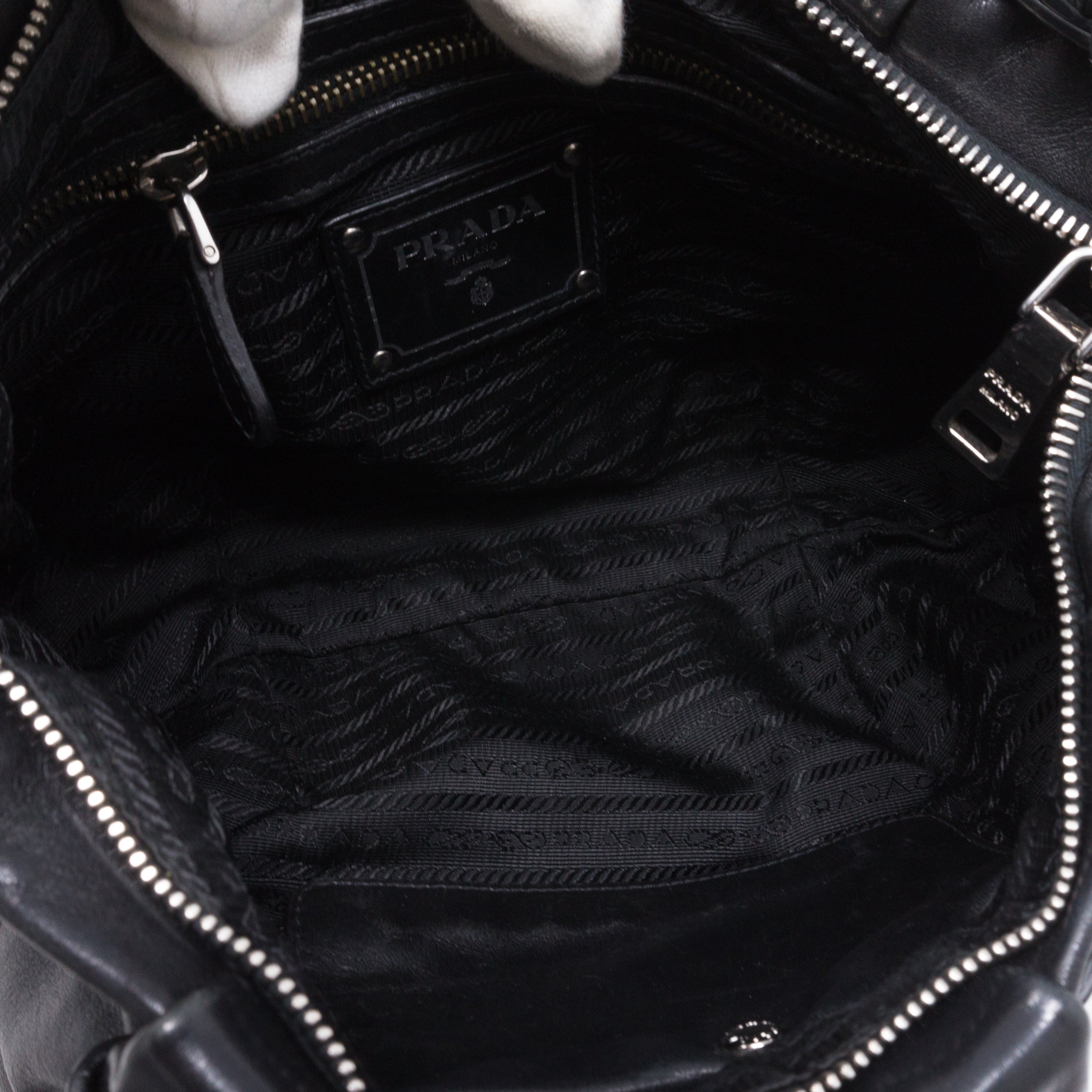 Shoulder Bag Black Leather