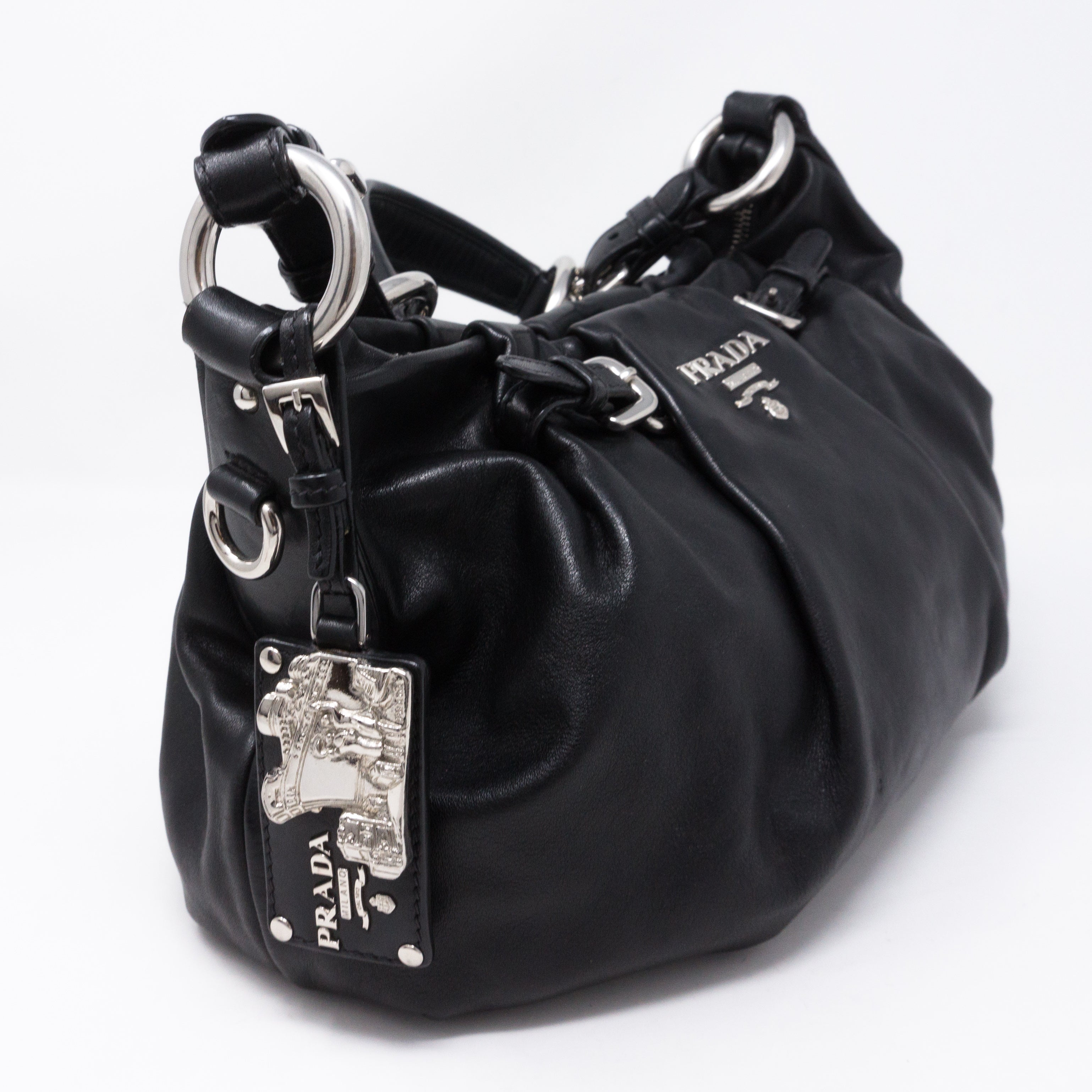 Shoulder Bag Black Leather