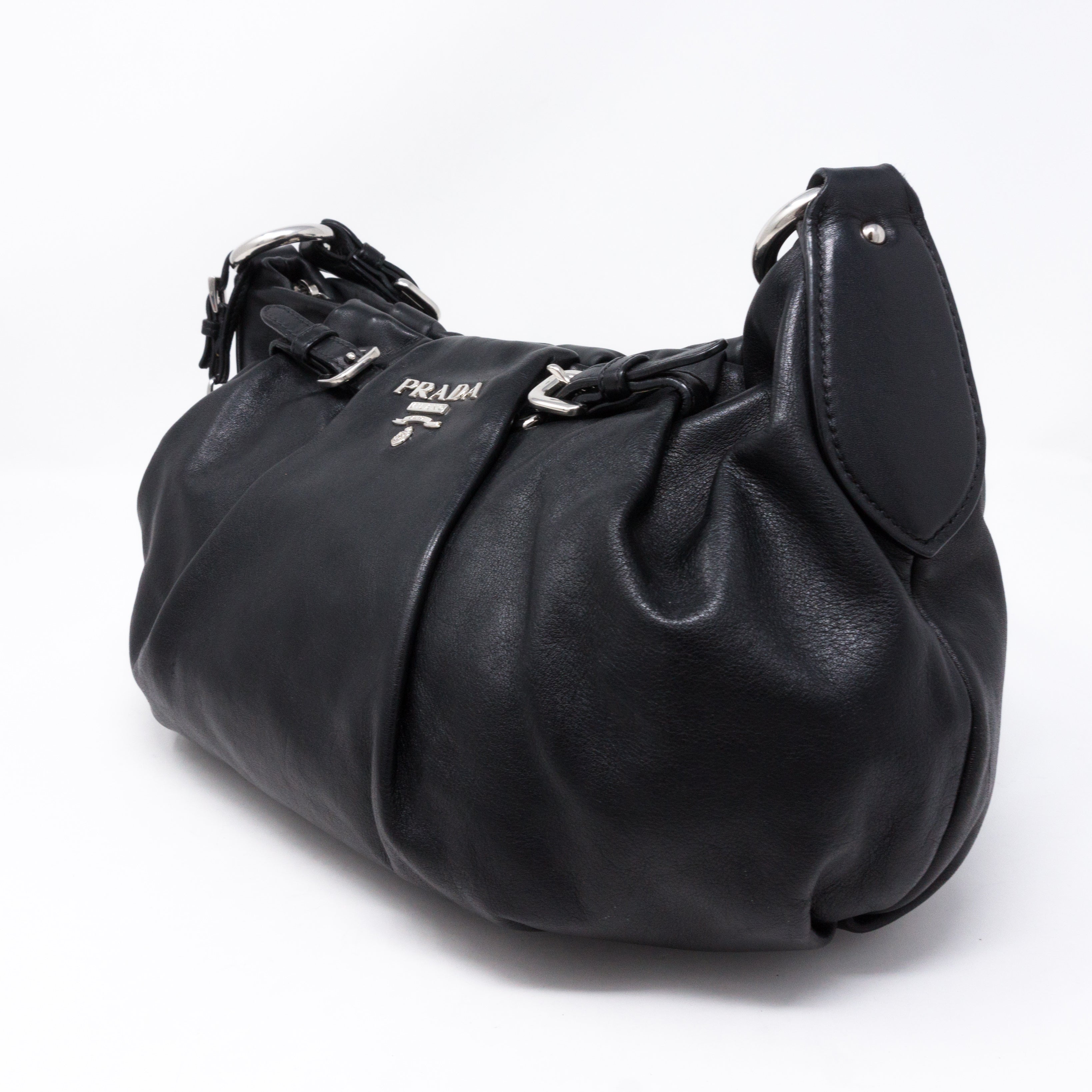 Shoulder Bag Black Leather