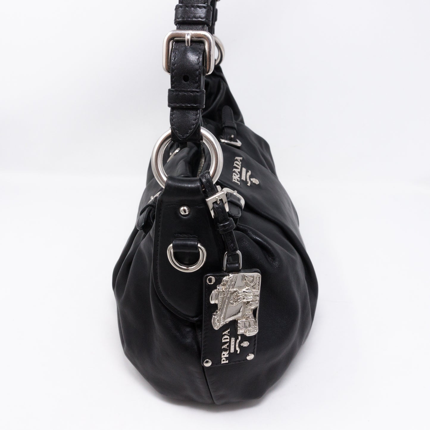 Shoulder Bag Black Leather