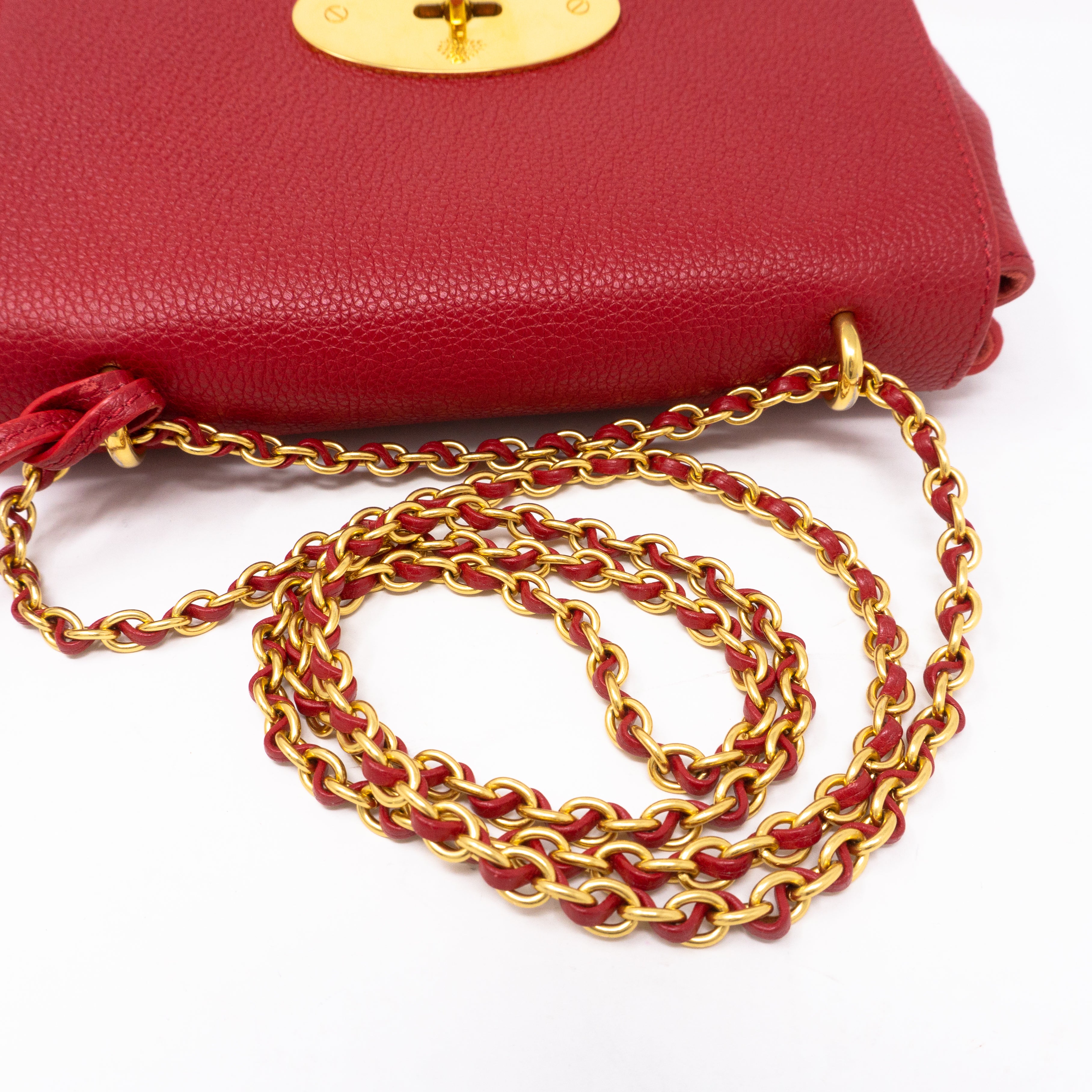 Lily Small Red Leather