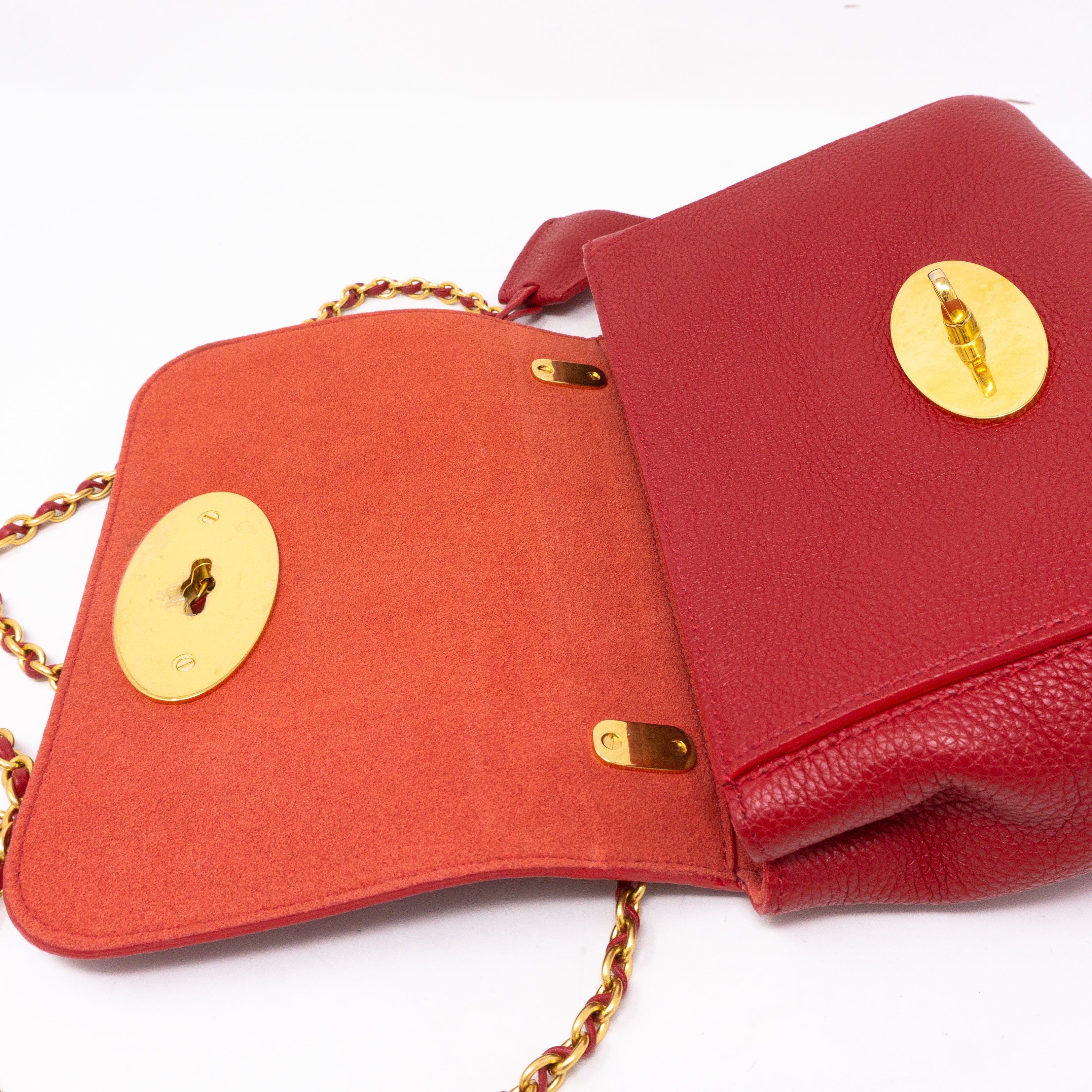 Lily Small Red Leather