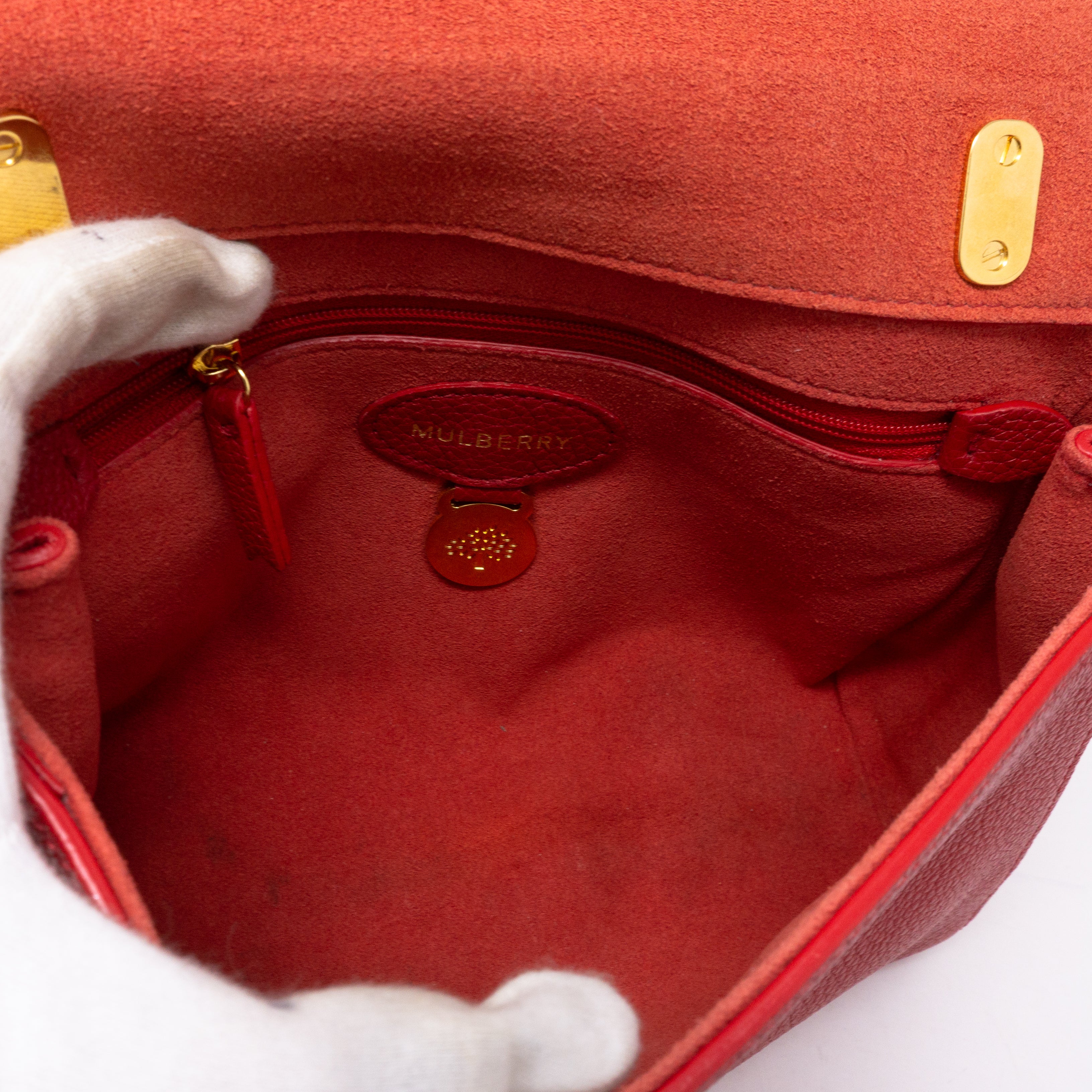 Lily Small Red Leather