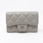 Classic Flap Card Case Gray Lambskin