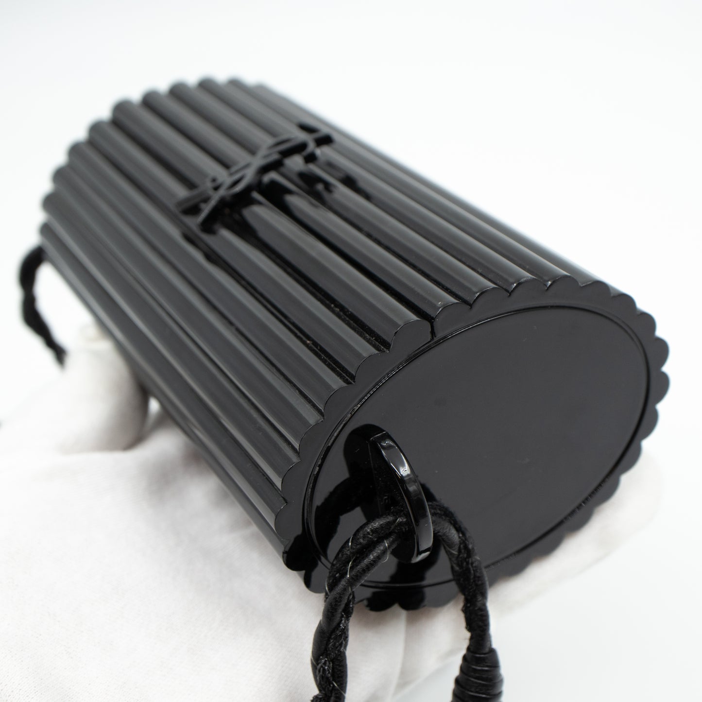 Opium Plexiglass Tassel Minaudiere Black