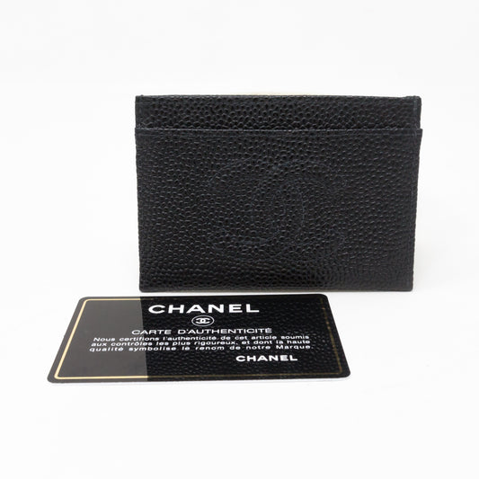 Card Holder CC Black Caviar Leather