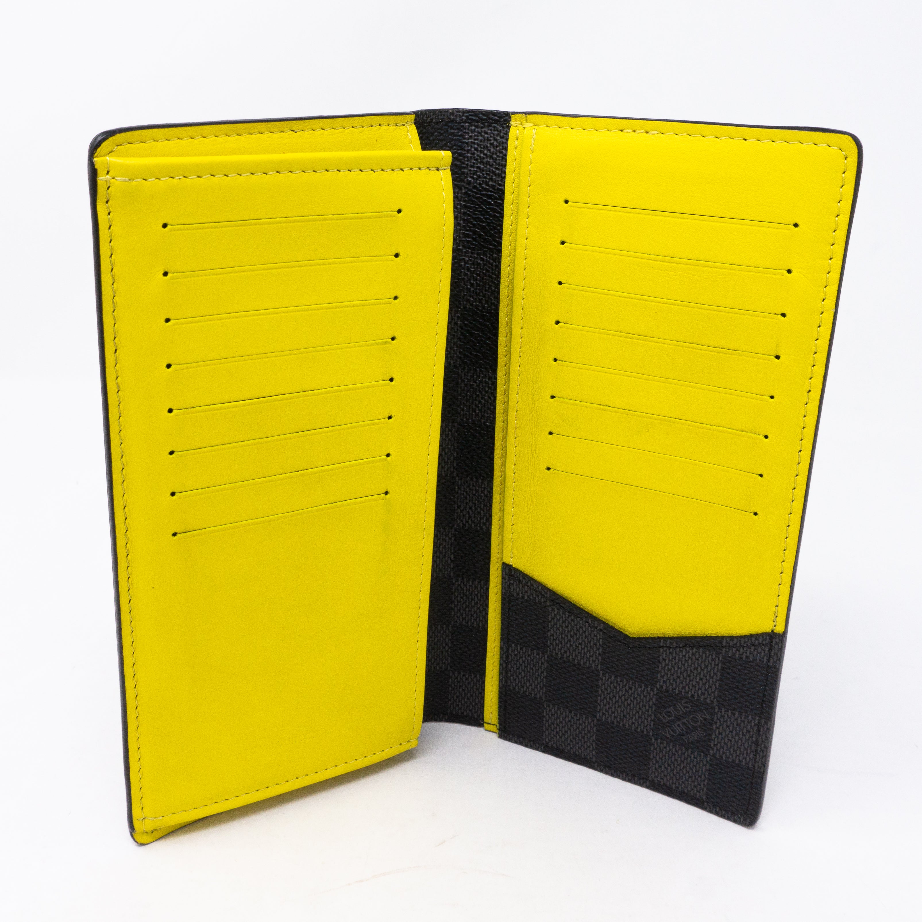 Brazza Wallet Damier Graphite Yellow Stripe
