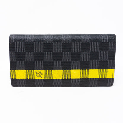 Brazza Wallet Damier Graphite Yellow Stripe