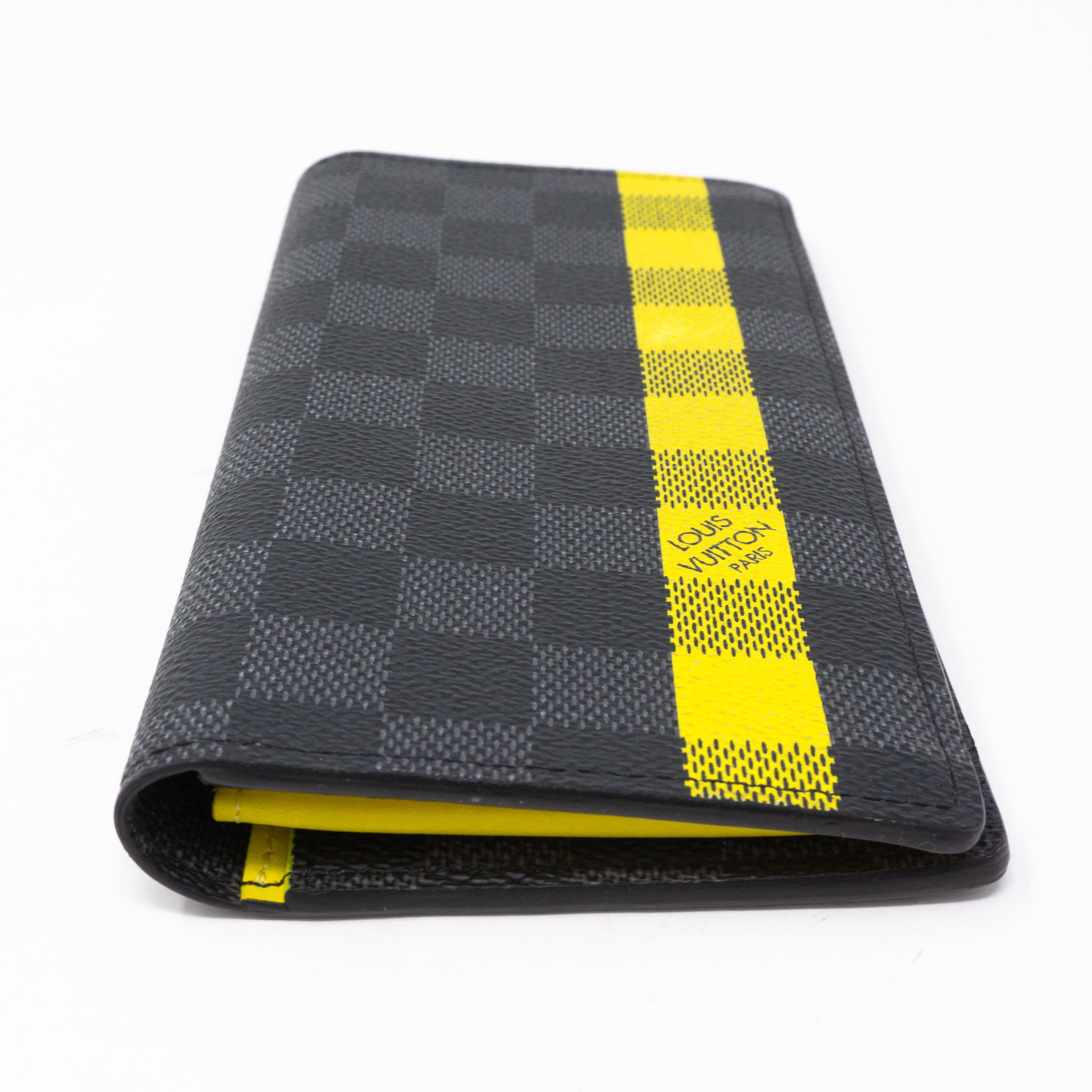Brazza Wallet Damier Graphite Yellow Stripe