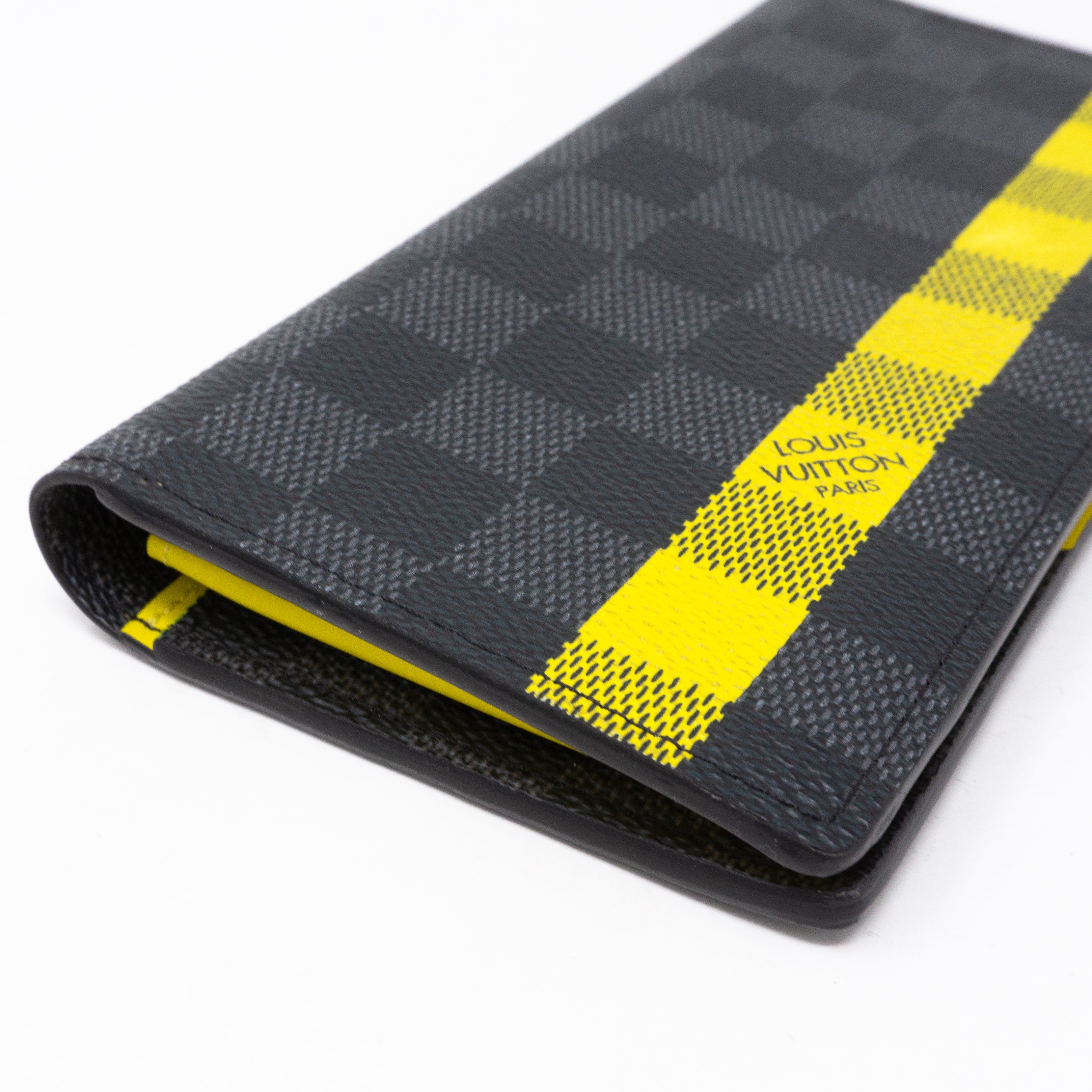 Brazza Wallet Damier Graphite Yellow Stripe