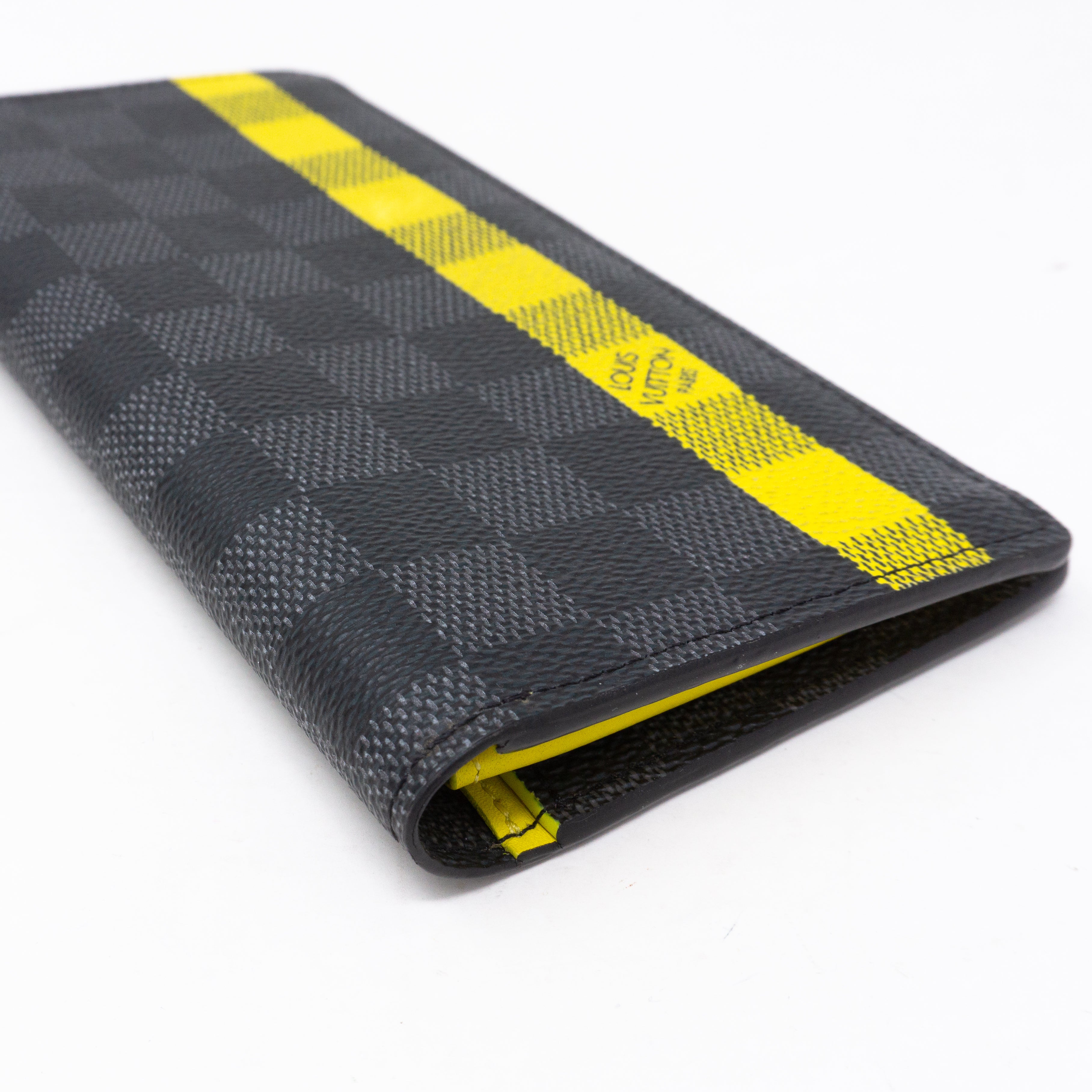 Brazza Wallet Damier Graphite Yellow Stripe