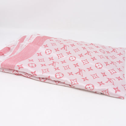 Pink T-Shirting Monogram Shawl