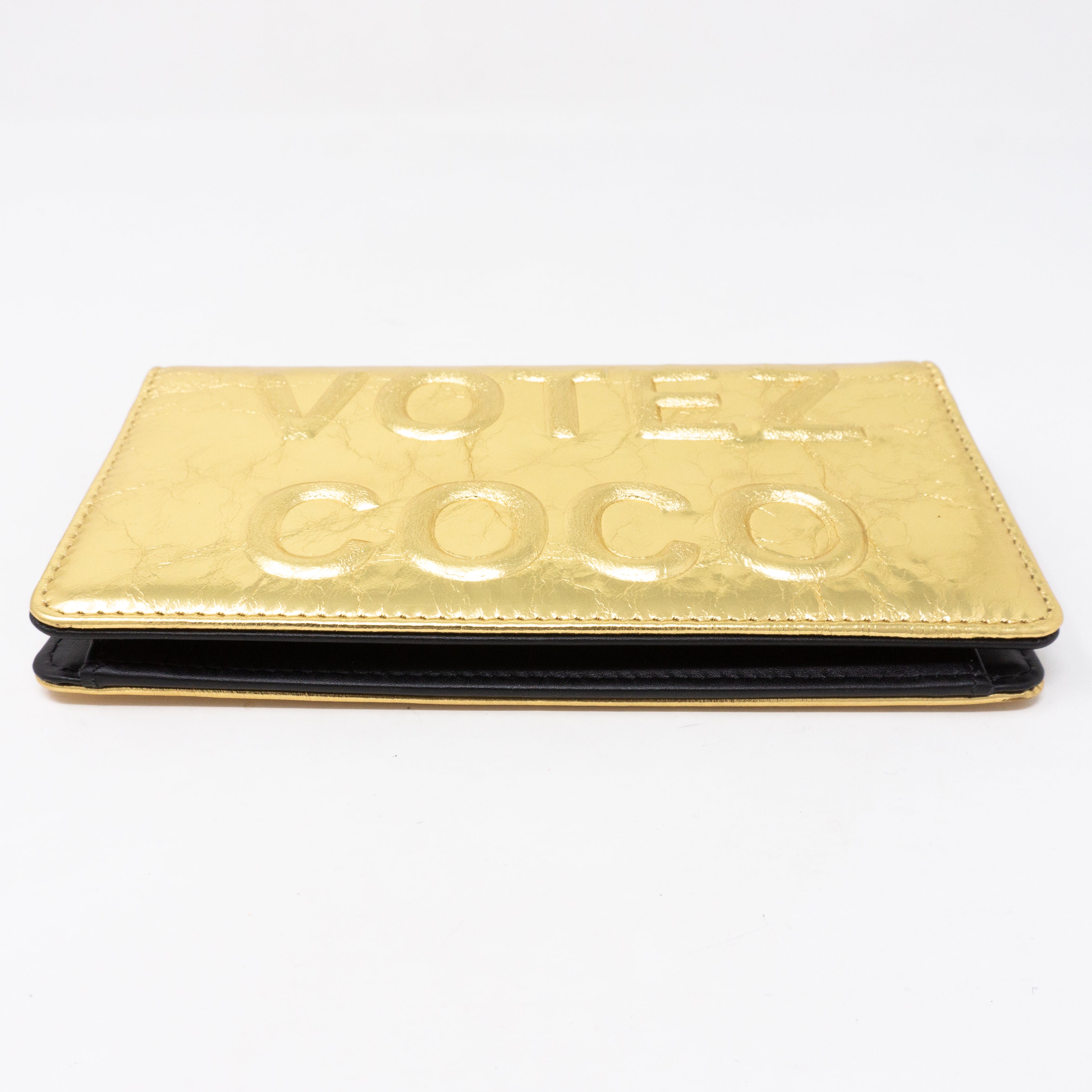 Votez Coco Classic Wallet Gold Leather